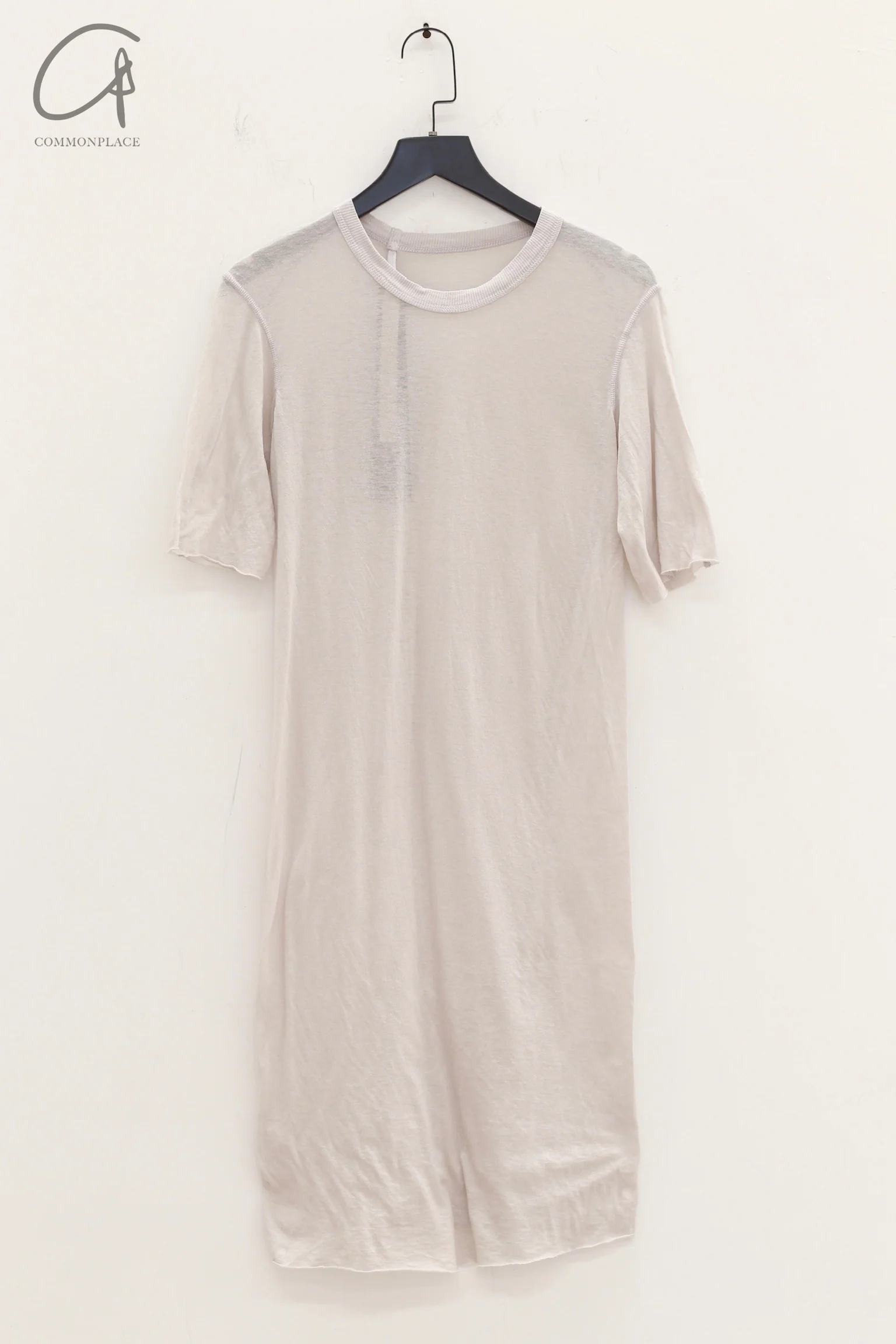 Boris Bidjan Saberi WTS1 series long hand-dyed short-sleeved cotton T-shirt WTS1.LONG FTT00001-HUI gray - Image 4