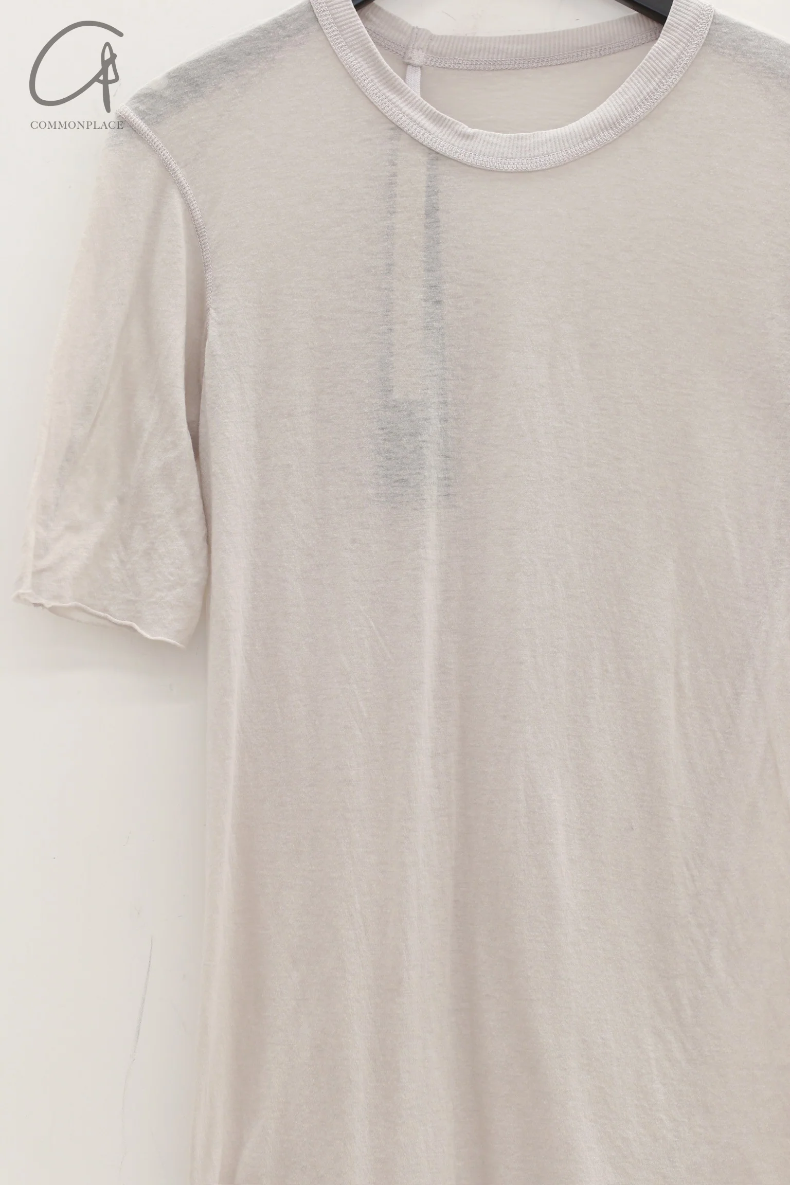 Boris Bidjan Saberi WTS1 series long hand-dyed short-sleeved cotton T-shirt WTS1.LONG FTT00001-HUI gray - Image 5