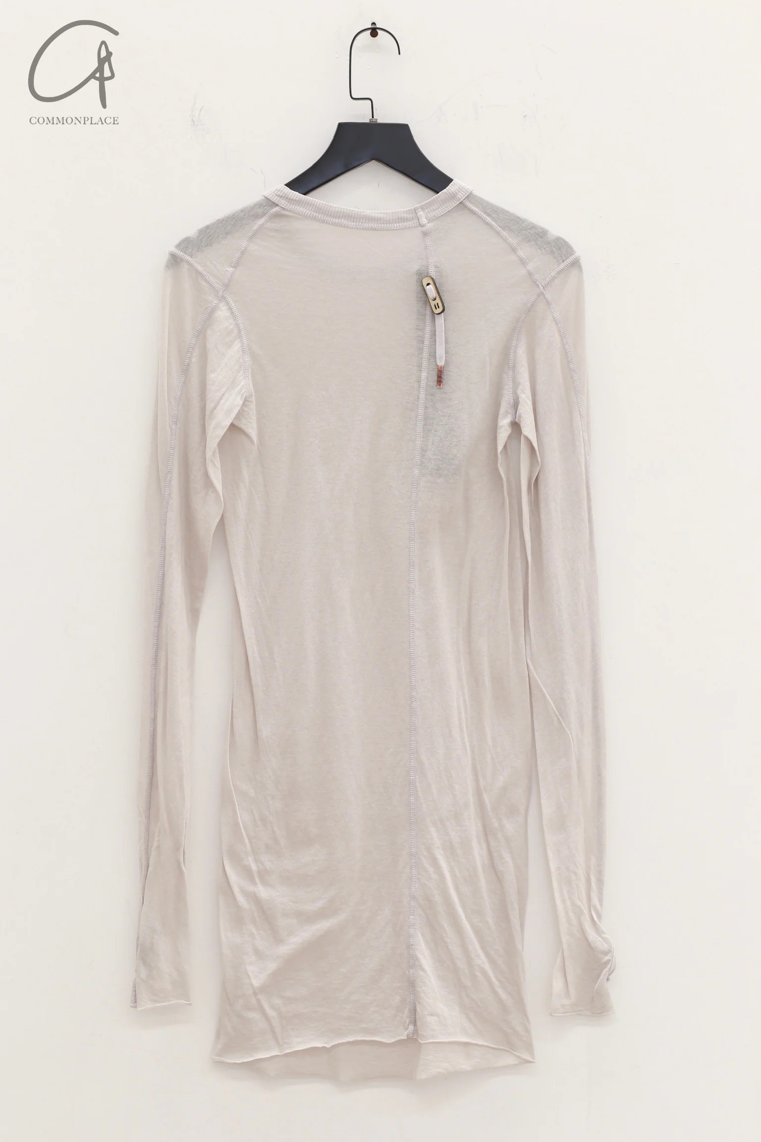 BORIS BIDJAN SABERI WLS1 series women's cotton cashmere long-sleeved T-shirt WLS1.MID FTT00001-QH light gray - Image 4