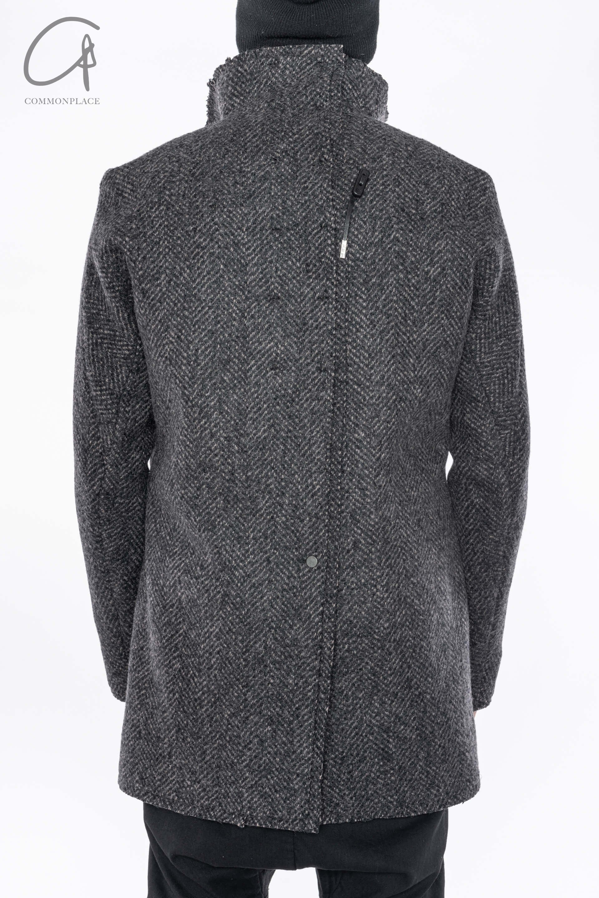 BORIS BIDJAN SABERI Wool Stand Collar Coat COAT SHORT1 F1406D PBBS17 - Image 19