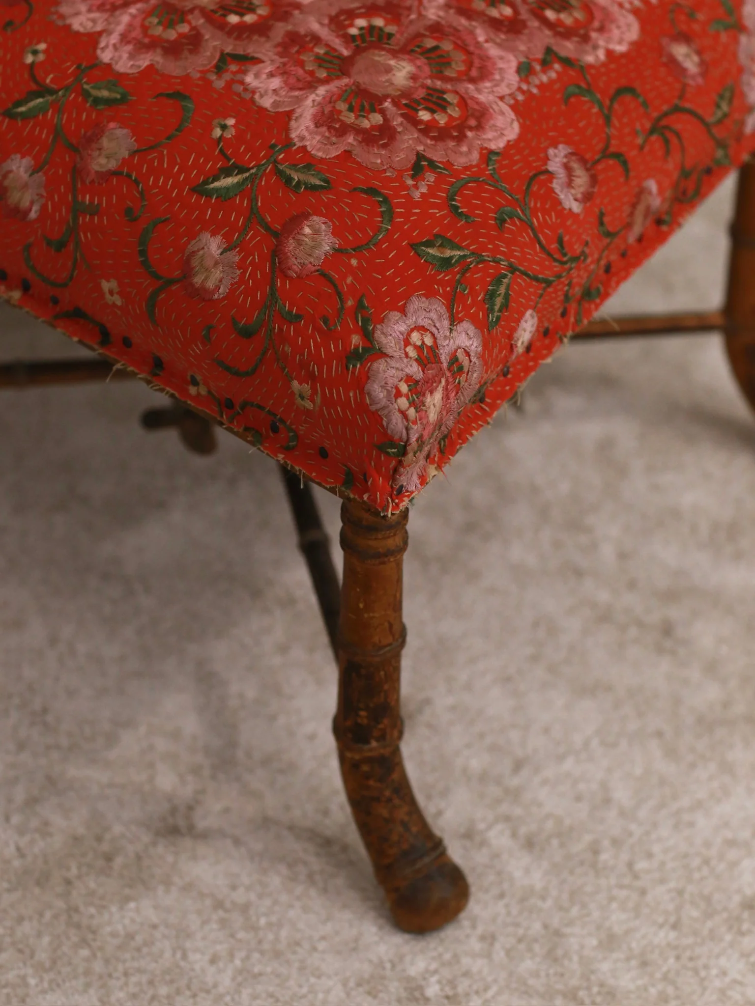 By Walid 19th century low-seated gilded wood French Napoleon III chair/footrest BW-BYW-CHAIR/599 Chair - Image 5