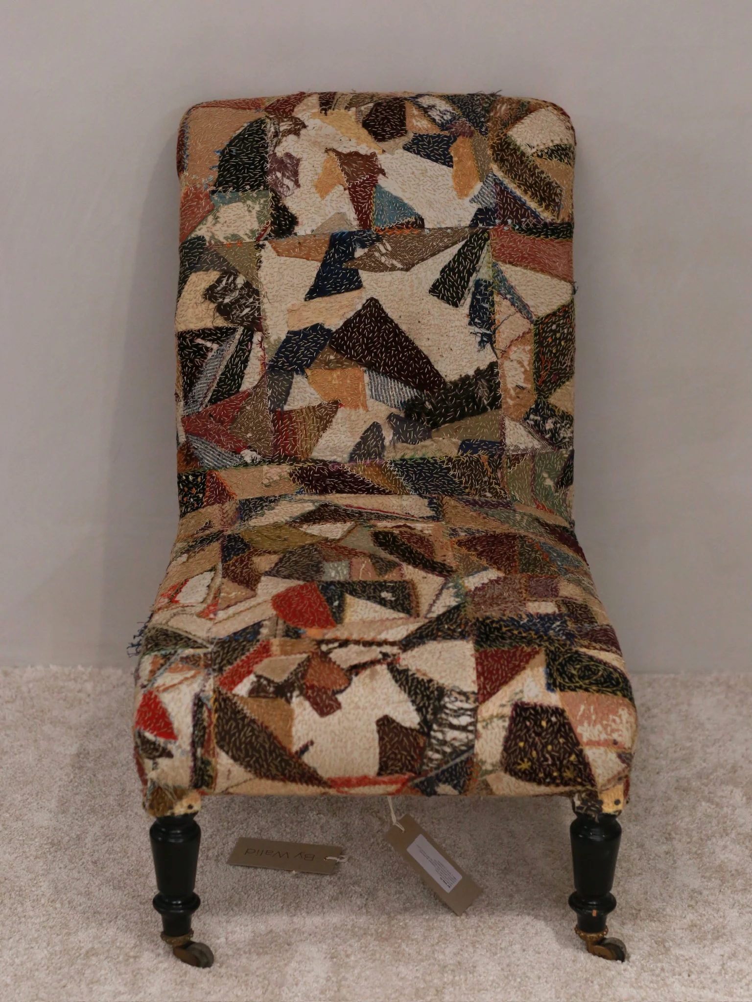 By Walid 19th Century Victorian Nursing Chair UK H85xW55xD50CM BW-BYW-CHAIR/594 - Image 3