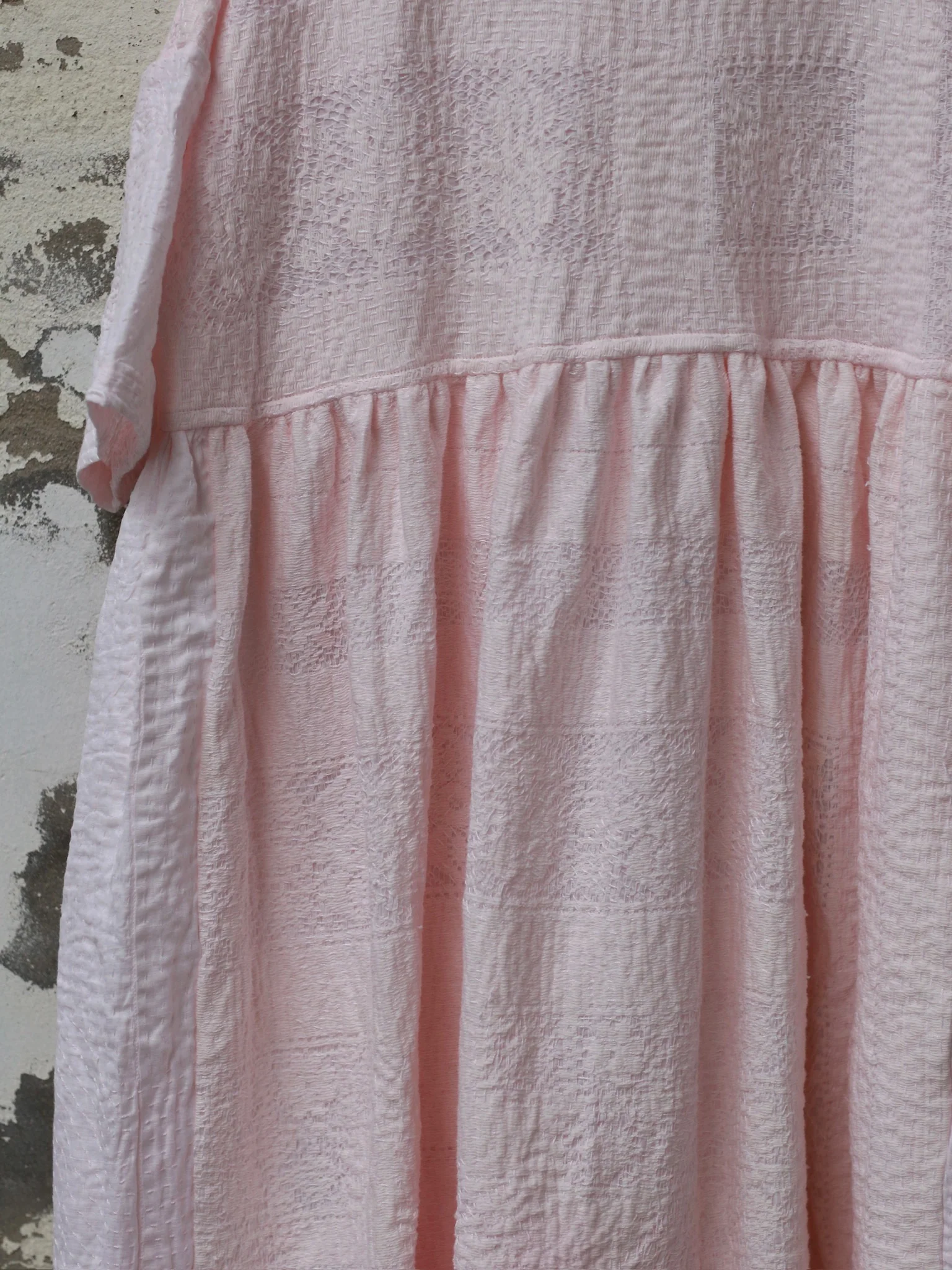 By Walid Backed Lace Dress Antique Fabric UK BW-140744W-PINK - Image 3