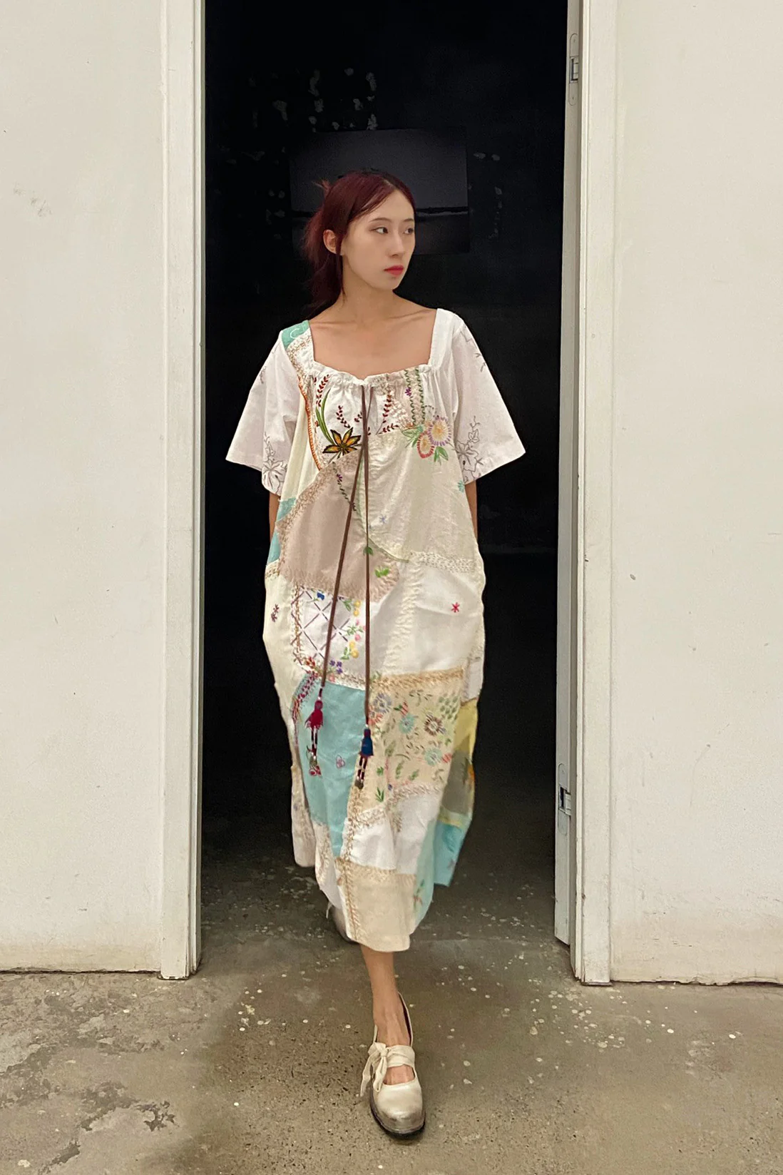 By Walid CARLOTTA Dress Unique British Handmade Embroidery BW-140208W-ZY Natural - Image 14