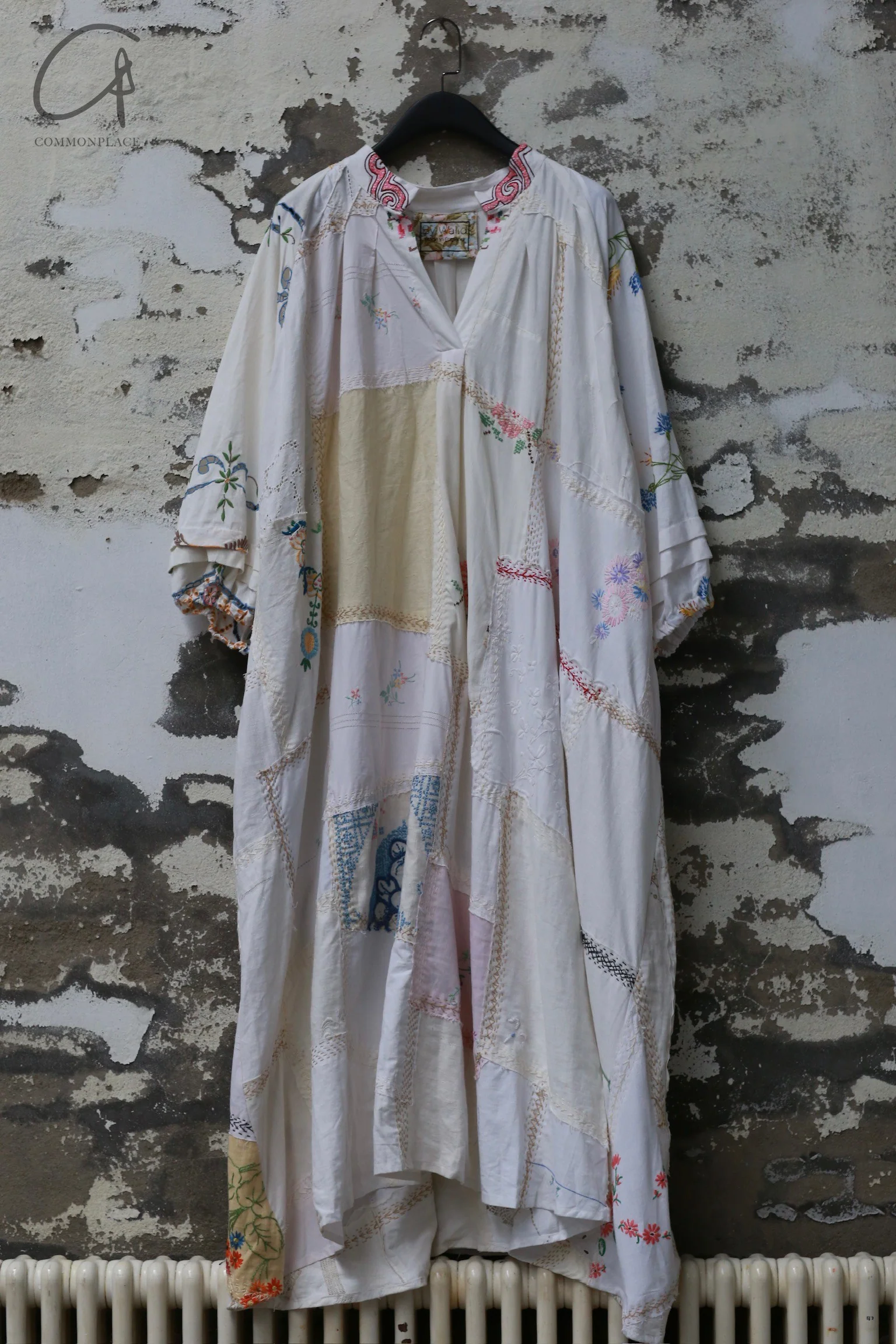 By Walid DORIS Dress Handmade Embroidery Antique Fabric BW-1402010W-ZY Natural - Image 9