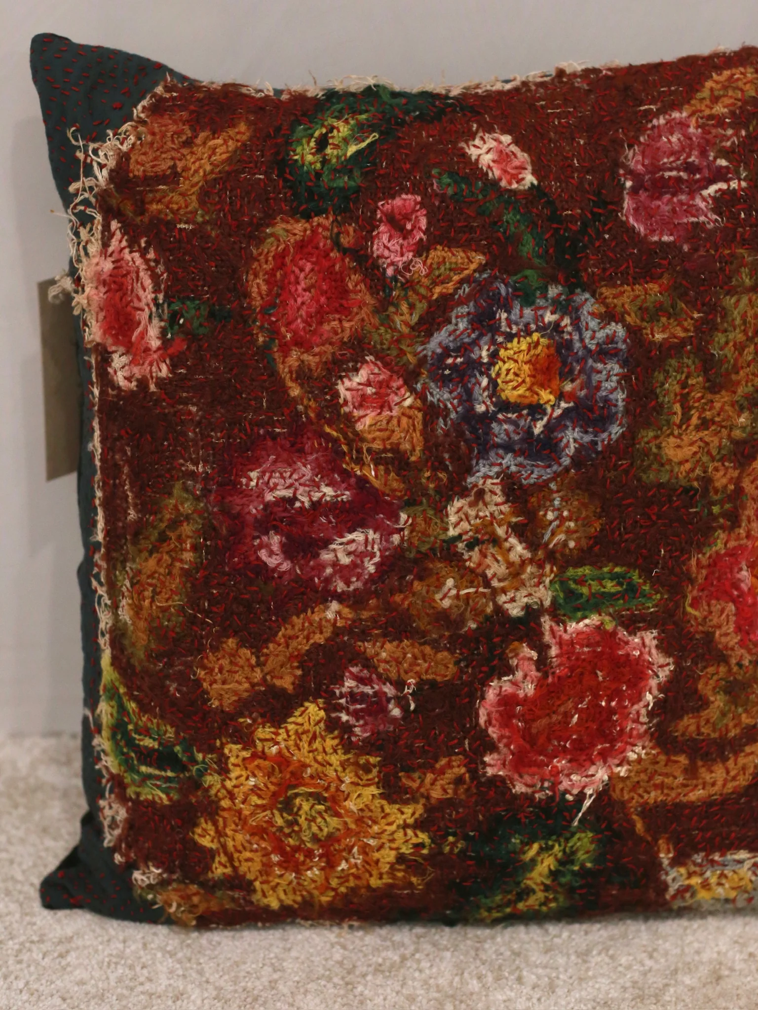 By Walid French Napoleon III wool needlework hand-sewn cushions, series BW-BYW-CUSHION/1348 (CUSHION/1124) - Image 3