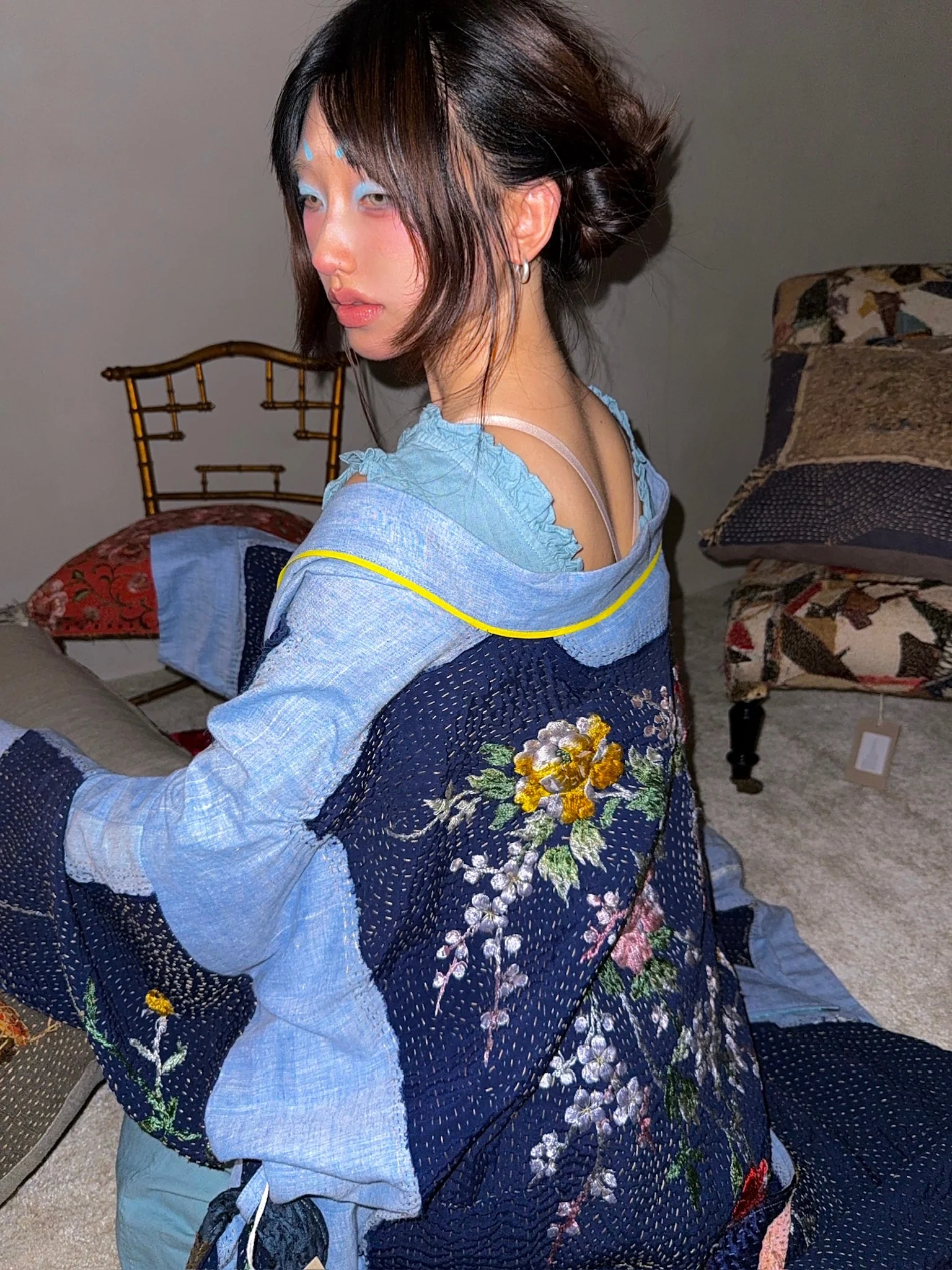 By Walid hand-embroidered bathrobe windbreaker UK BW-170181W-MIXED - Image 6