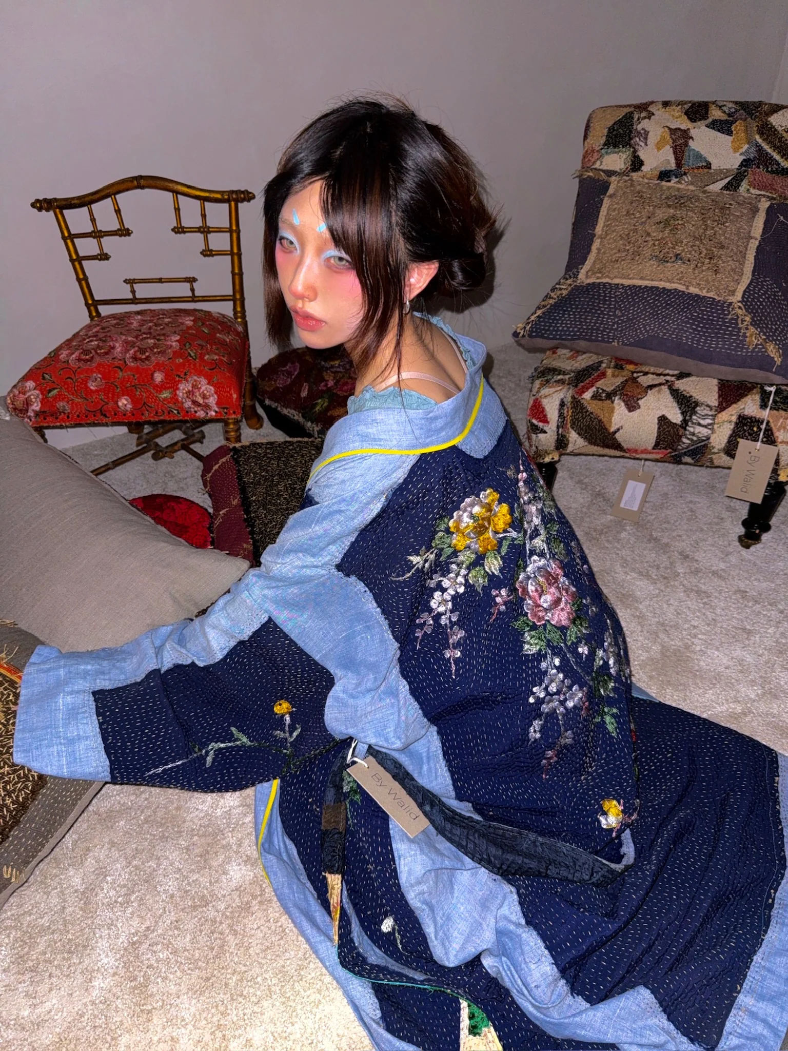 By Walid hand-embroidered bathrobe windbreaker UK BW-170181W-MIXED - Image 7