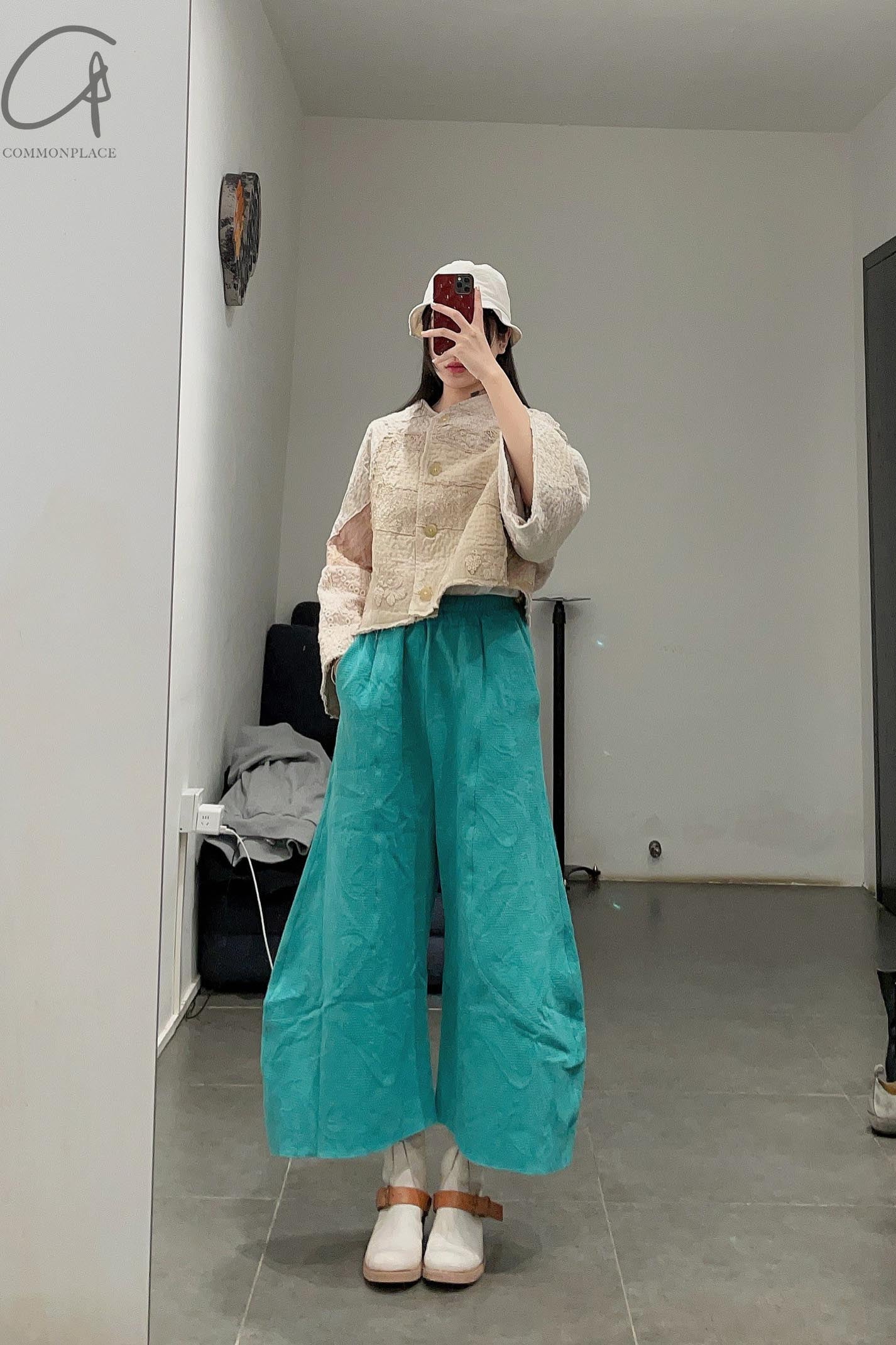 By WALID NONIE trousers 1312523W SS22 blue -green - Image 9