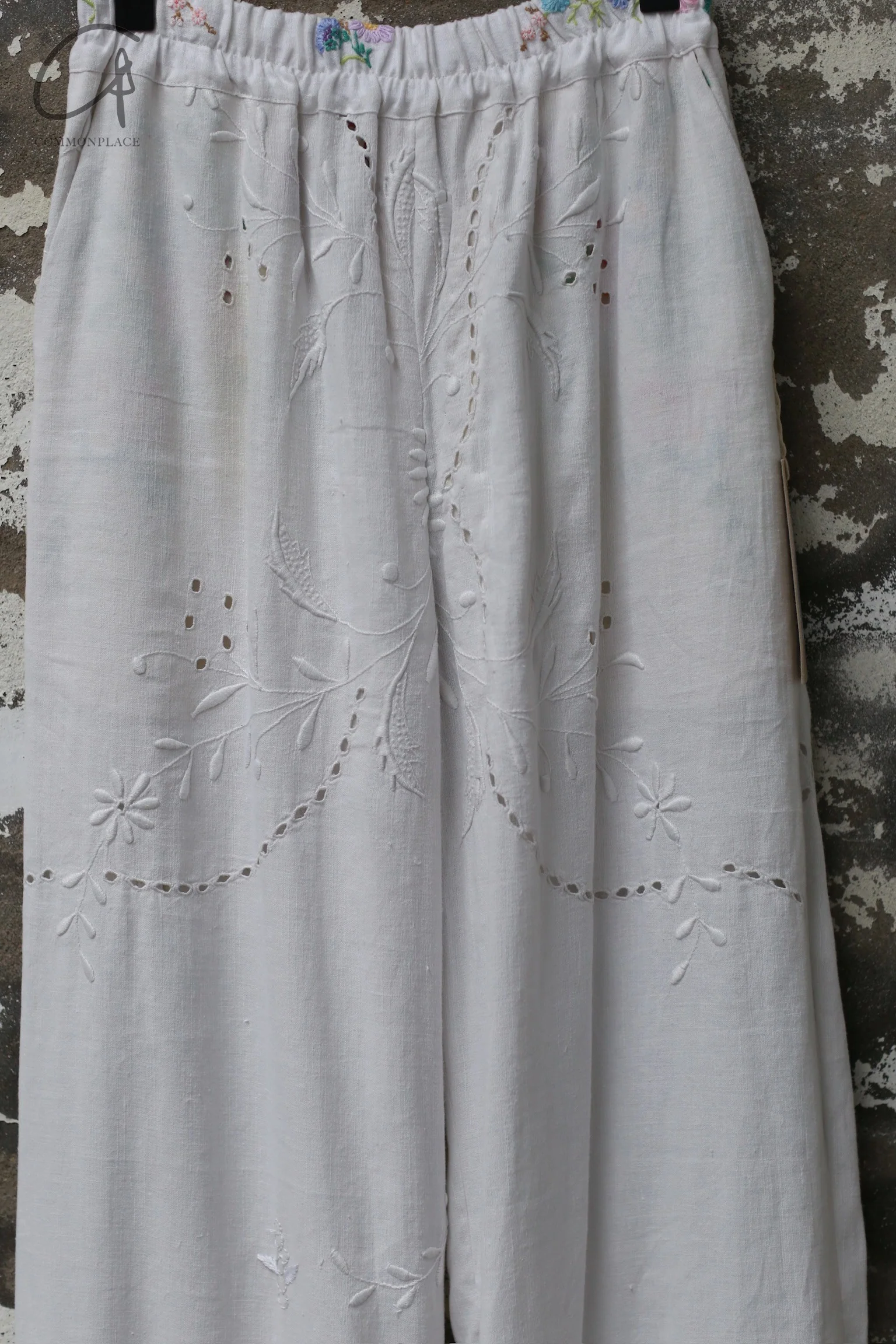 By Walid SYD trousers, antique fabric, handmade in England, BW-130206W-TR, natural - Image 10