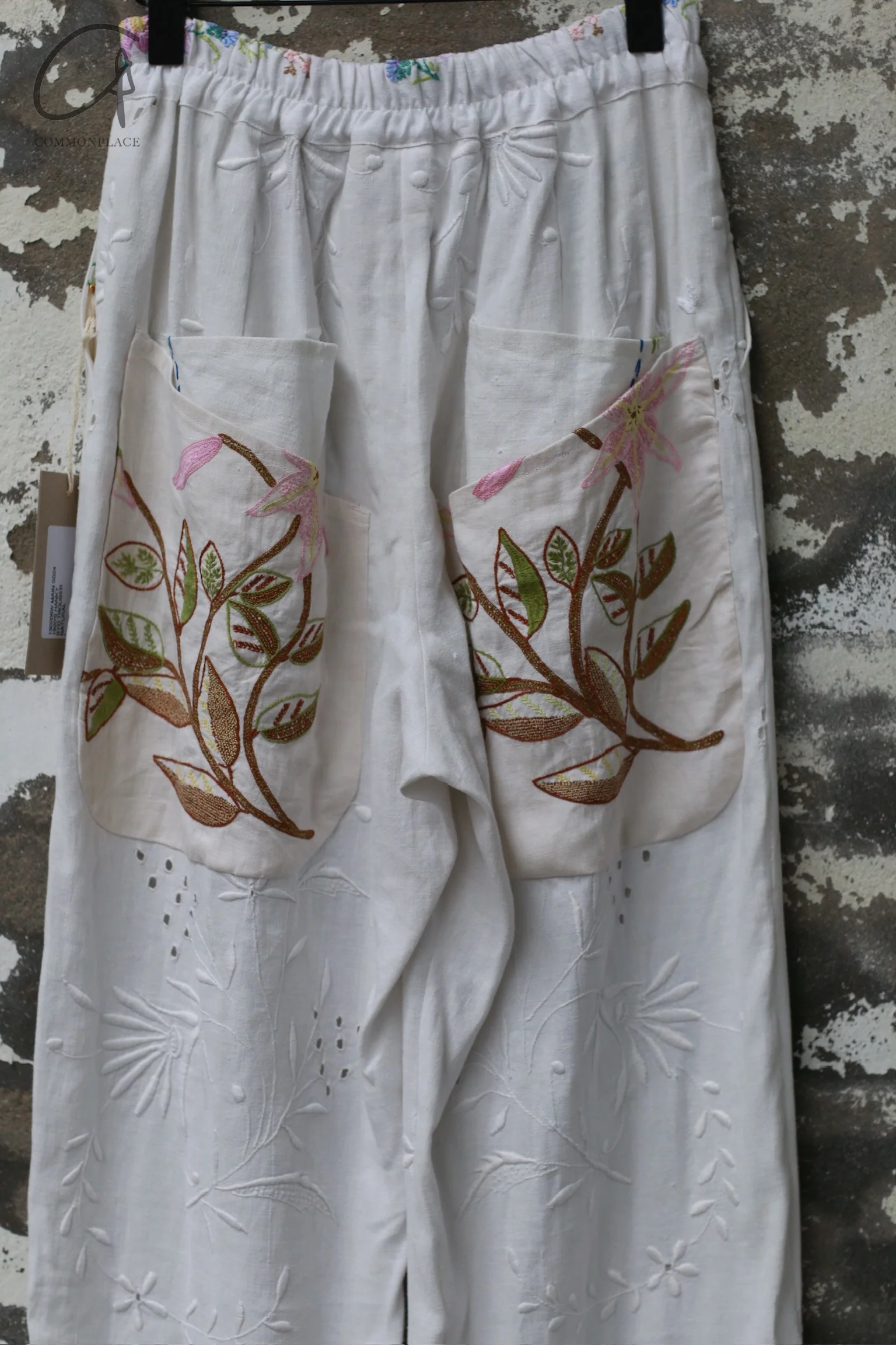 By Walid SYD trousers, antique fabric, handmade in England, BW-130206W-TR, natural - Image 11