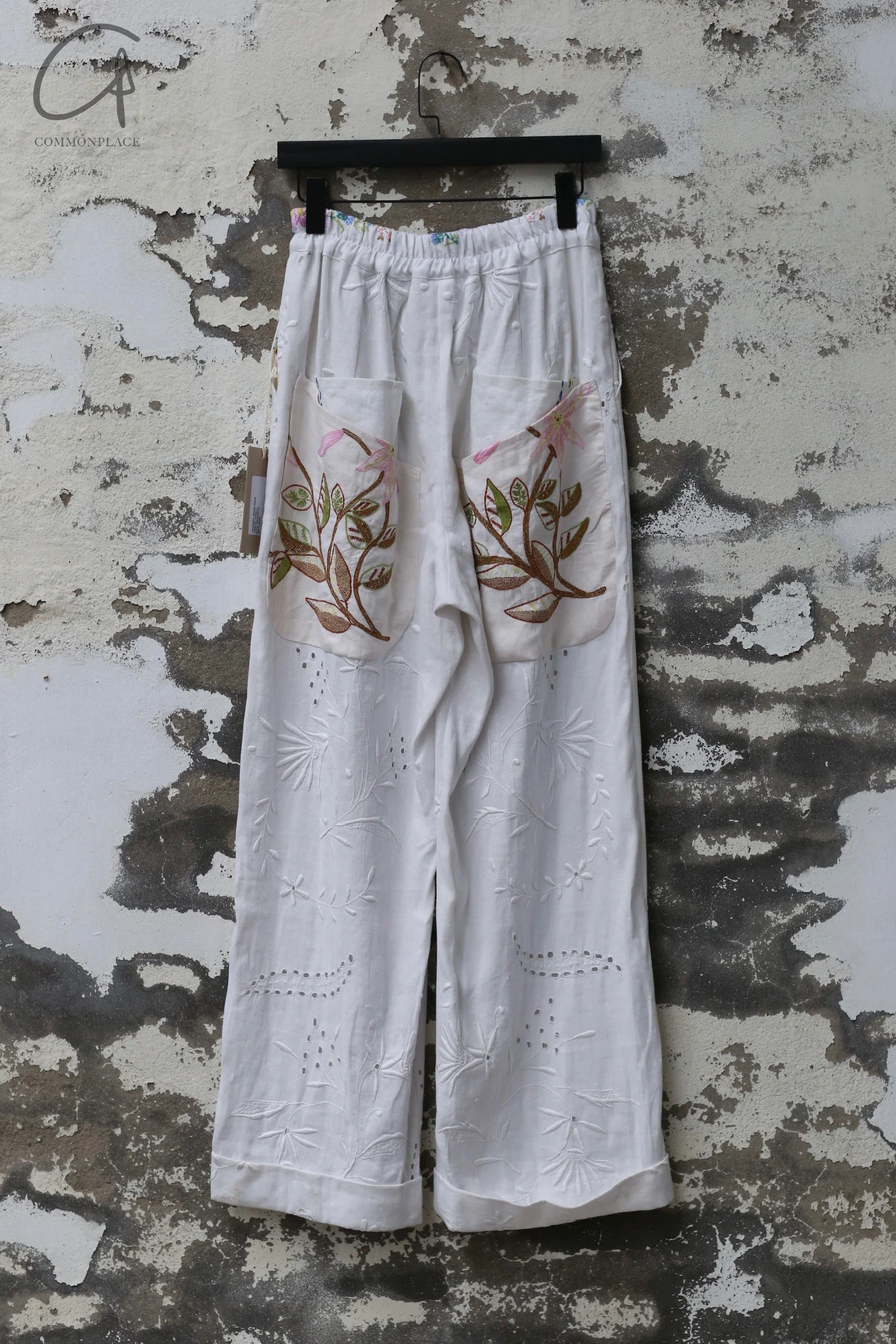 By Walid SYD trousers, antique fabric, handmade in England, BW-130206W-TR, natural - Image 12