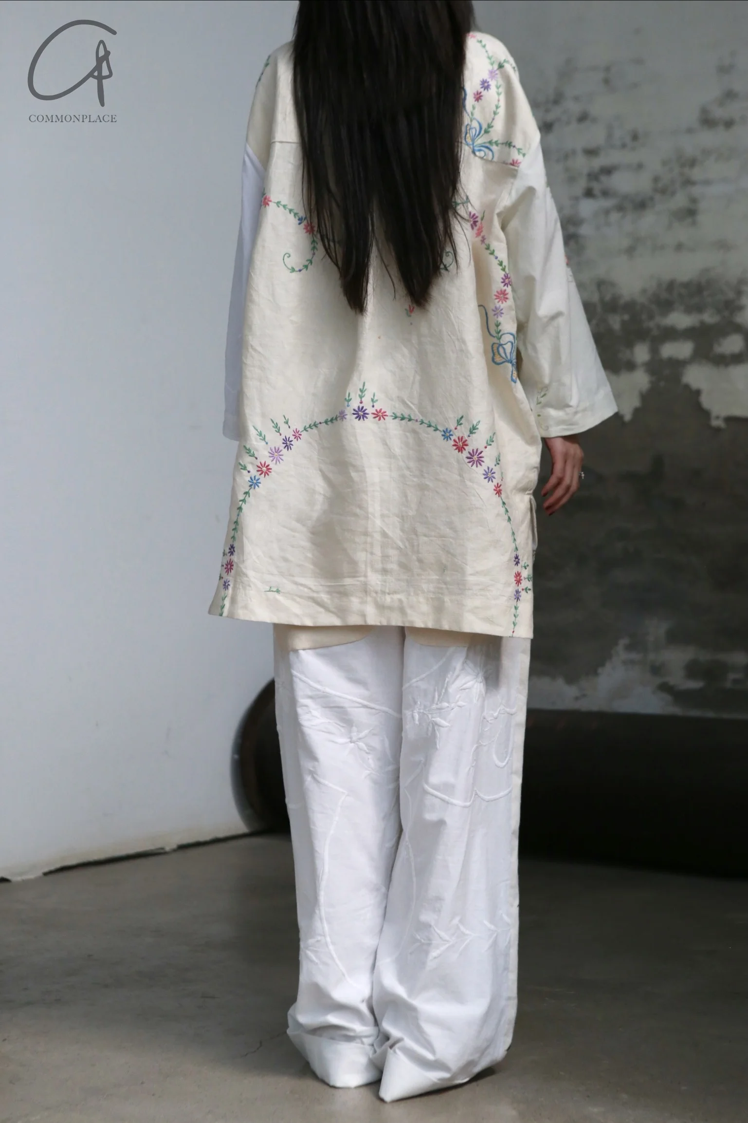 By Walid SYD trousers, antique fabric, handmade in England, BW-130206W-TR, natural - Image 16