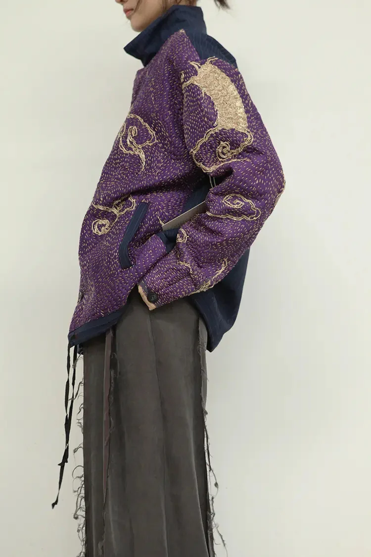 By Walid Woodtono Jacket 150141M SS21 - Image 5