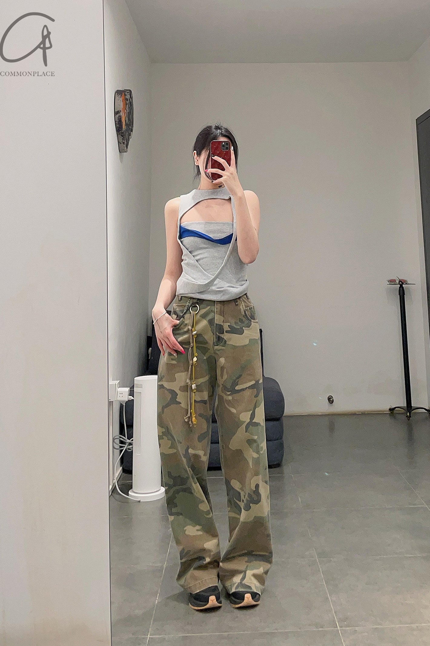 CARO CHIA Blue Pleated Top CCSS2305 - Image 19