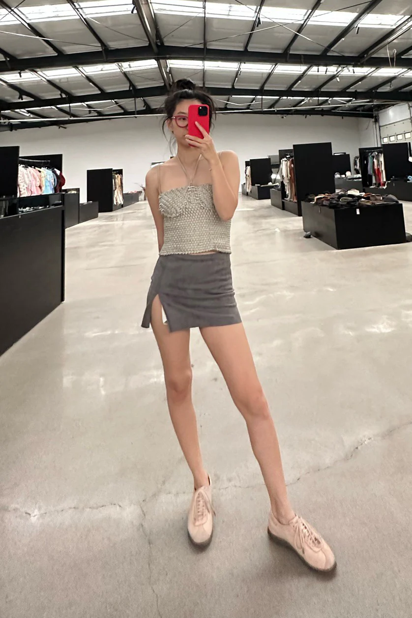 CARO CHIA Short Skirt Malaysia CC-CCSS2312-B-SHENHUI Dark Grey - Image 47