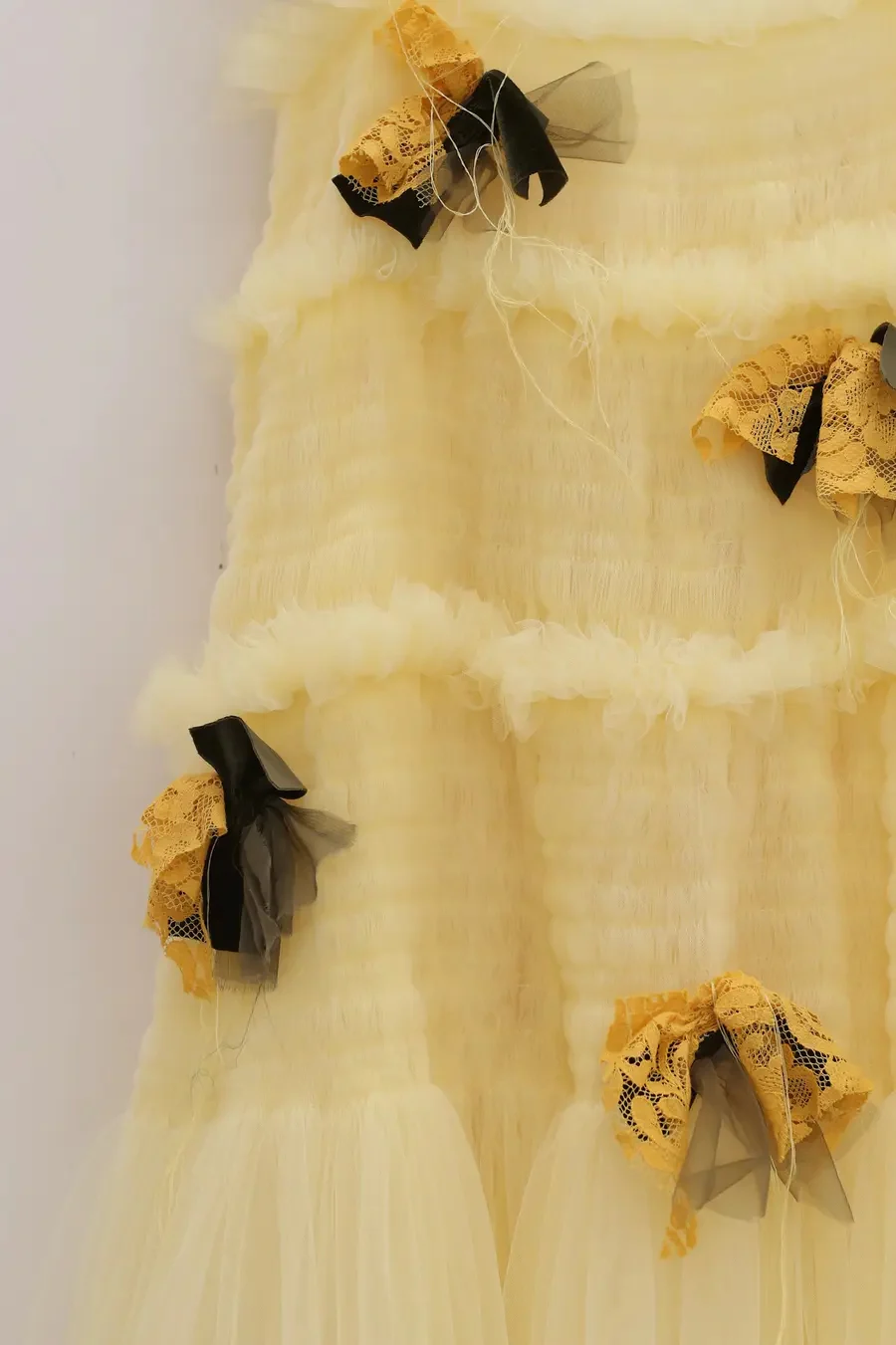 CAROLINE HU Flower A-Line Dress SS22YLWD07 Yellow PCH7 - Image 2