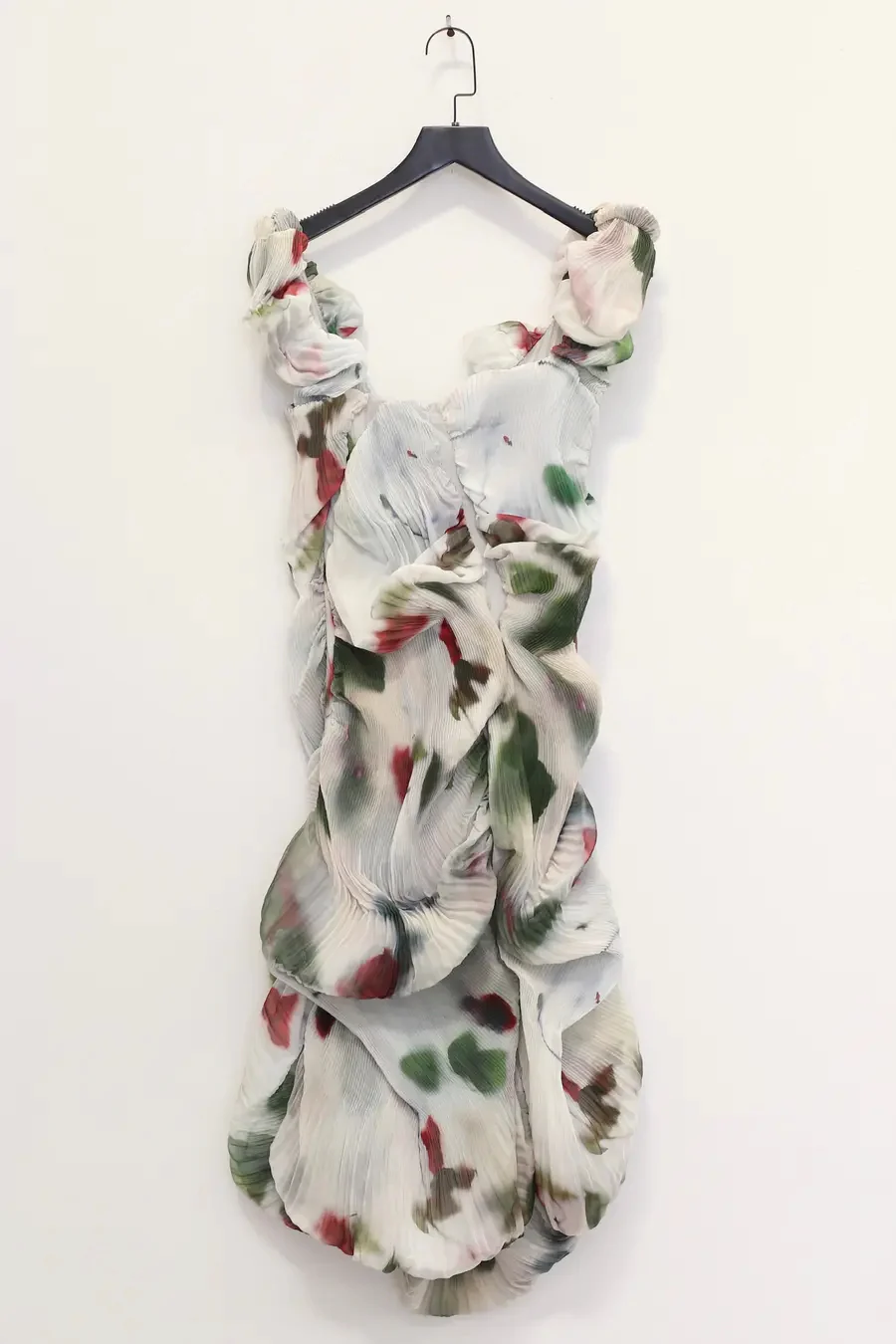 CAROLINE HU rose print shell pleated mini skirt CHSS24D02RPRT - Image 2