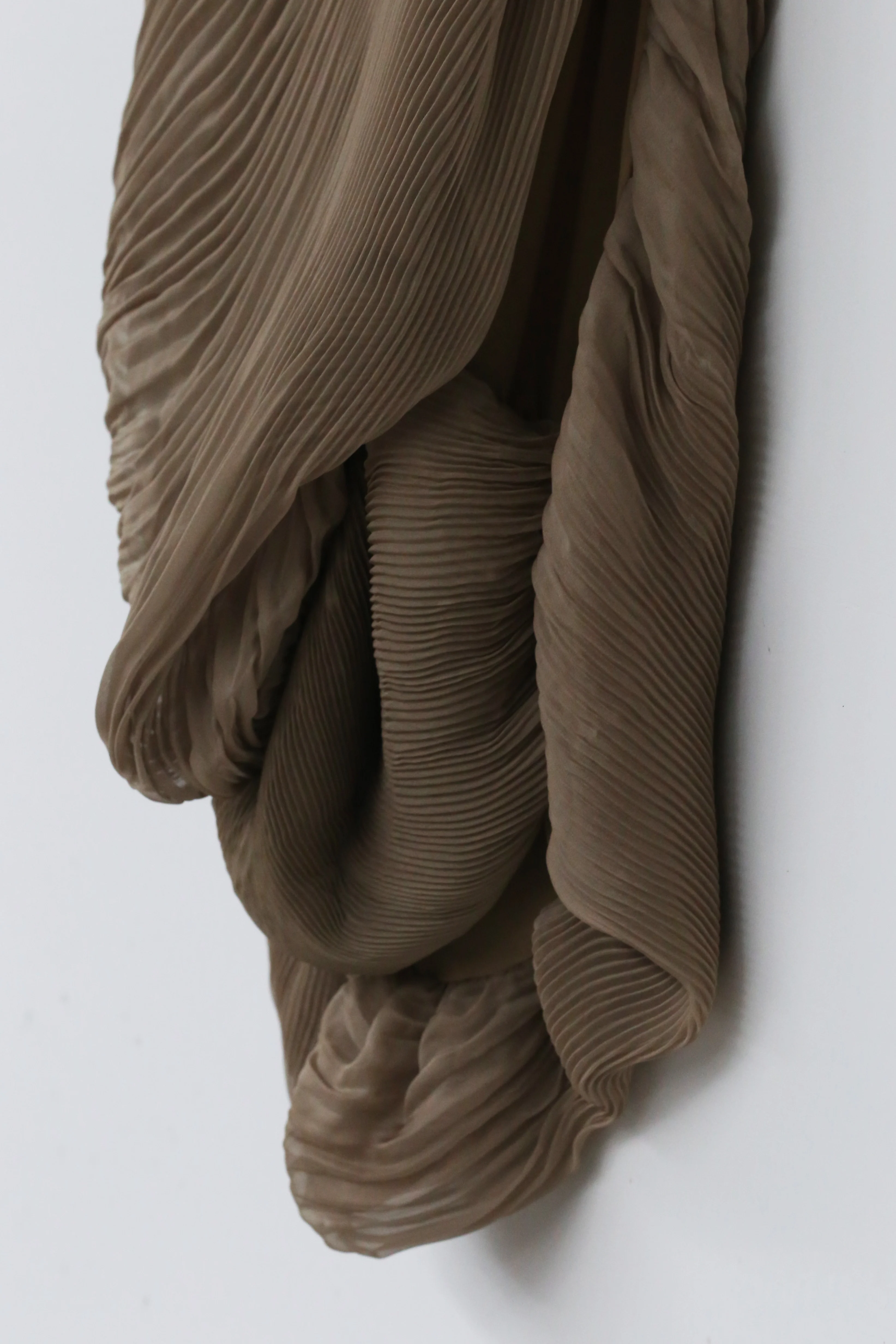CAROLINE HU Shell Textured Skirt AW21TANSK05S Brown PCH2 - Image 14