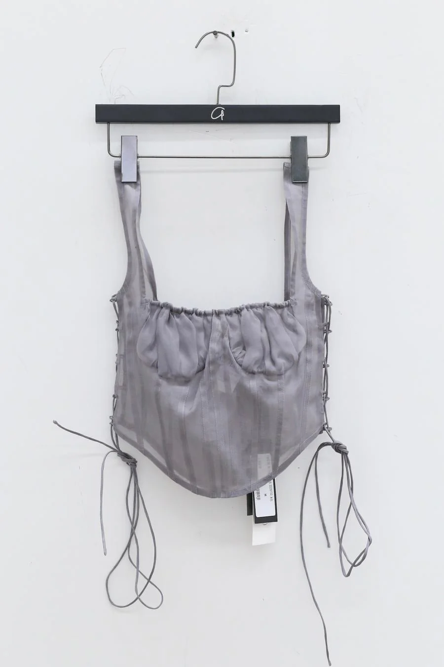 CAROLINE HU Silk Corset SS22GYT03 Grey PCH4 - Image 7