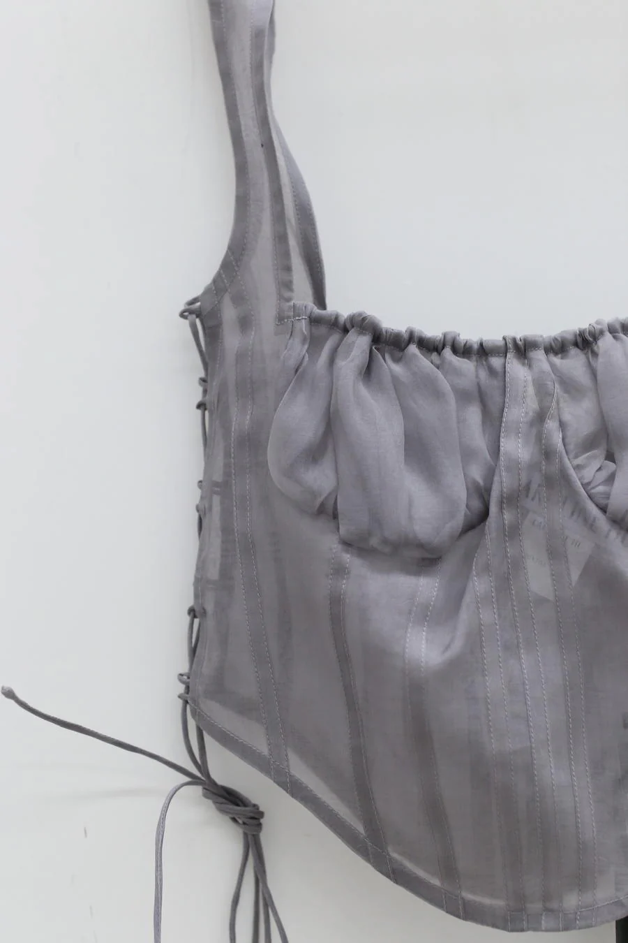 CAROLINE HU Silk Corset SS22GYT03 Grey PCH4 - Image 8