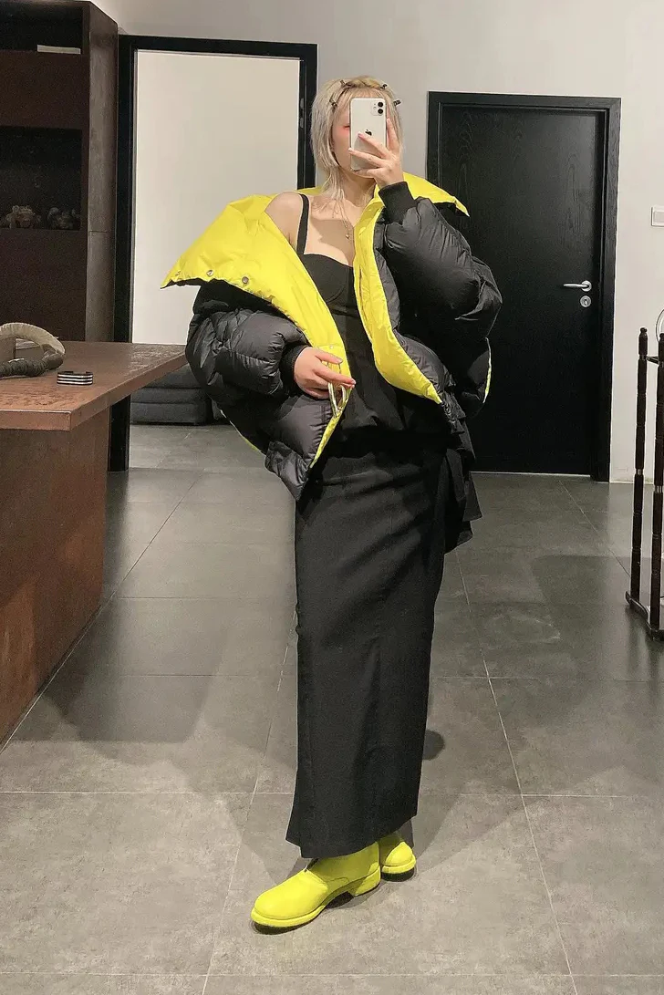 CHENPENG Contrasting Color Large Lapel Jacket CP19AWJ005 - Image 5