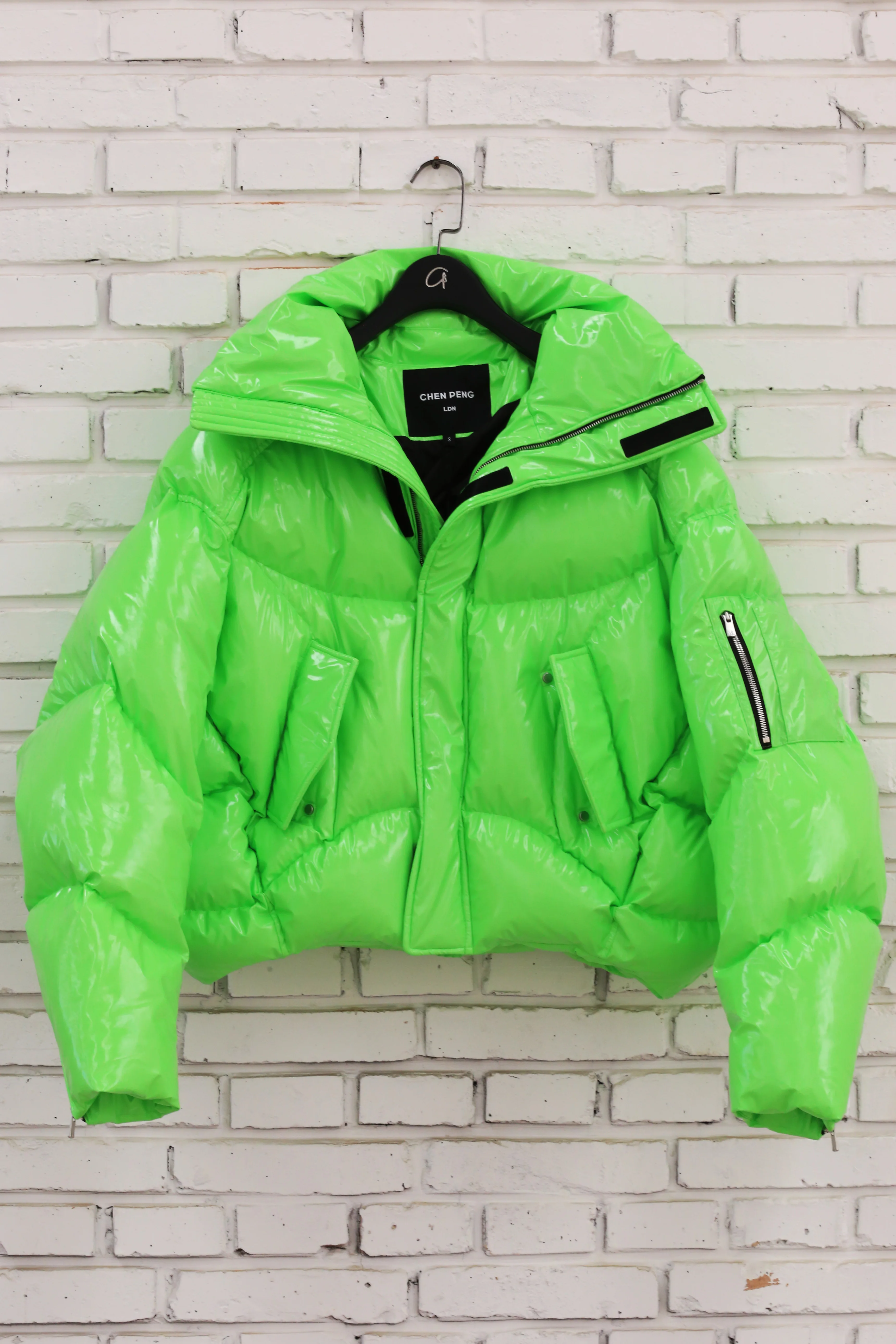 CHENPENG Fluorescent Green Puffer Jacket CP19AWJ002 - Image 3