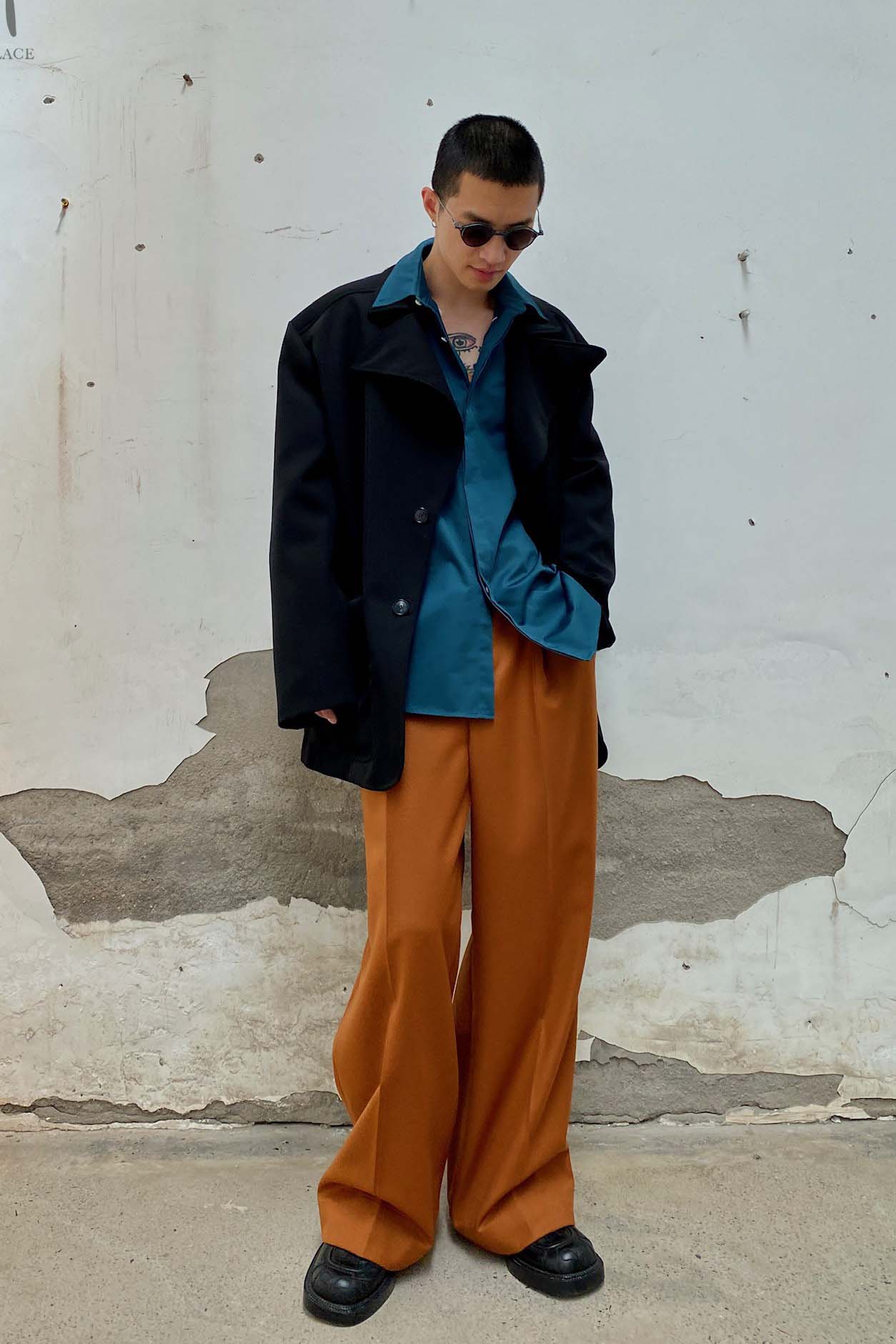 CHENPENG Green Folded Sleeve Shirt CP20AWT001 - Image 19