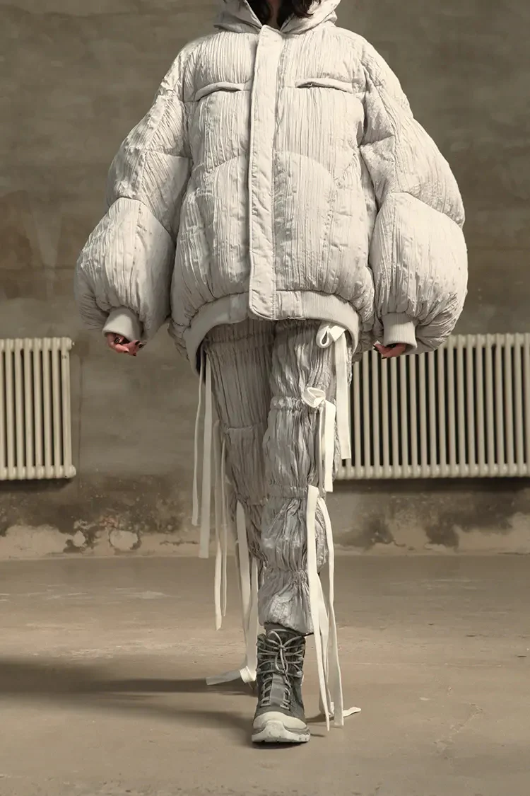 Chenpeng grey puffer puffer jacket cp20awj002 - Image 6