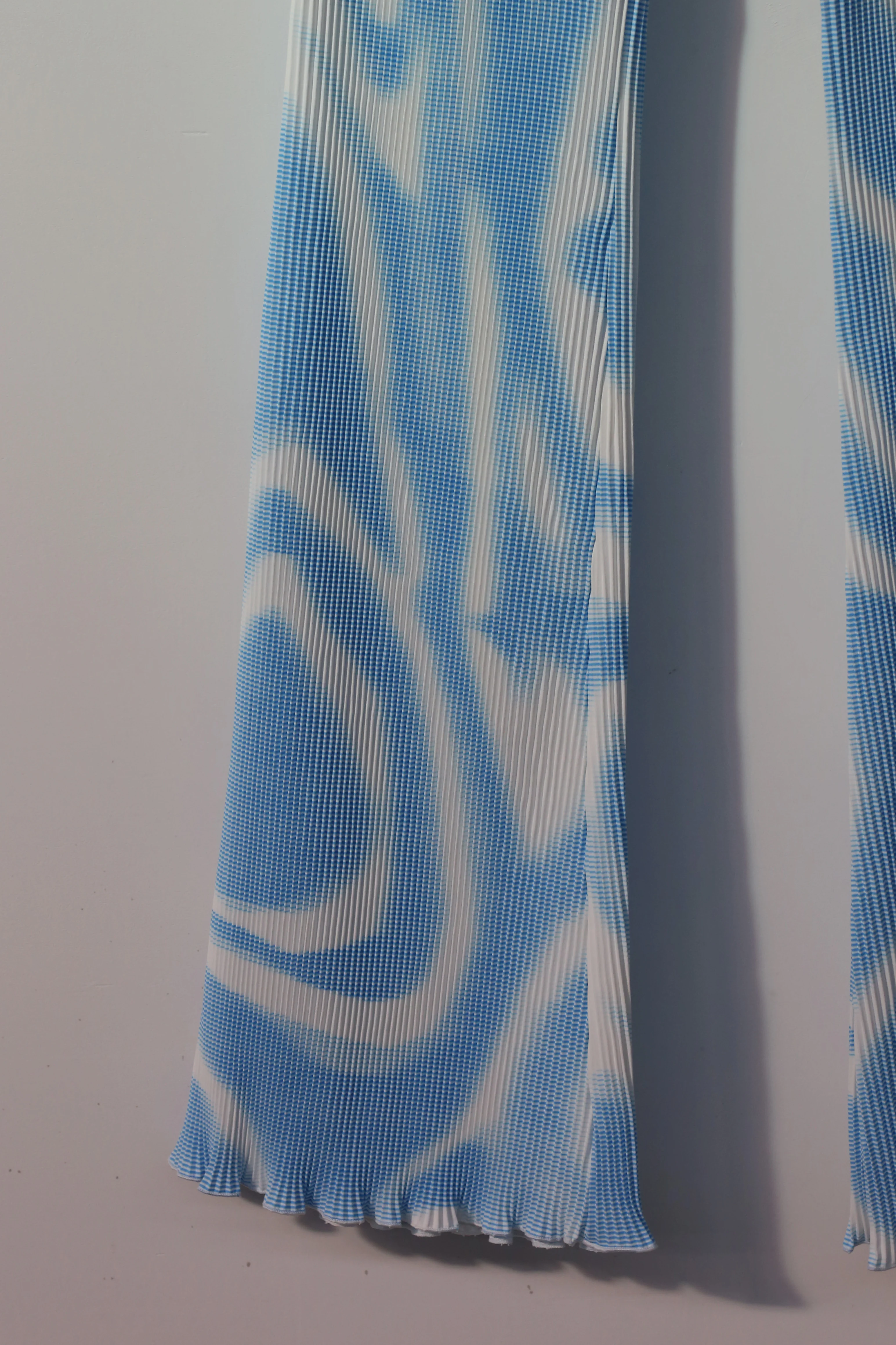 CHENPENG Pleated Hara Pants CP21AWB008CPC360 Aqua Blue - Image 3