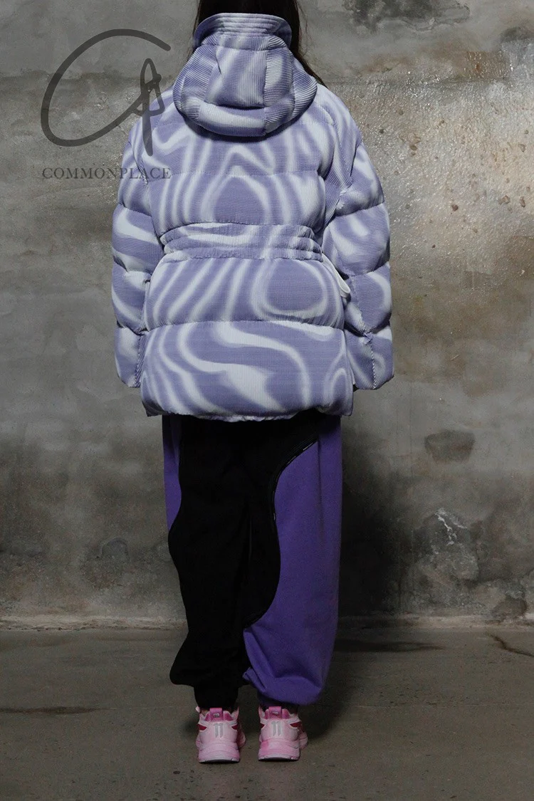 CHENPENG Sea Cucumber Down Jacket CP21AWJ008CPC361 Water Wave Purple - Image 10