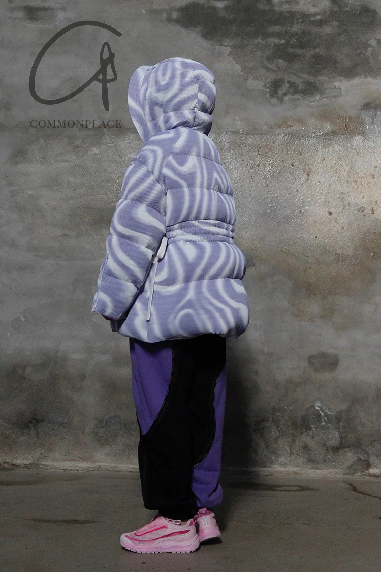 CHENPENG Sea Cucumber Down Jacket CP21AWJ008CPC361 Water Wave Purple - Image 11