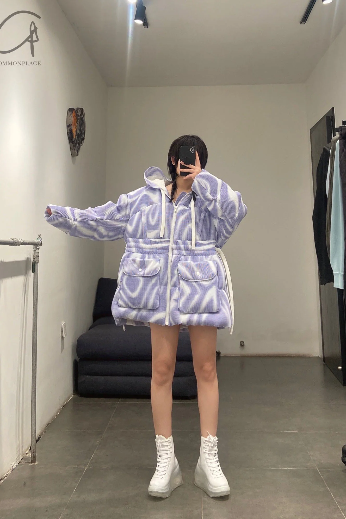 CHENPENG Sea Cucumber Down Jacket CP21AWJ008CPC361 Water Wave Purple - Image 16