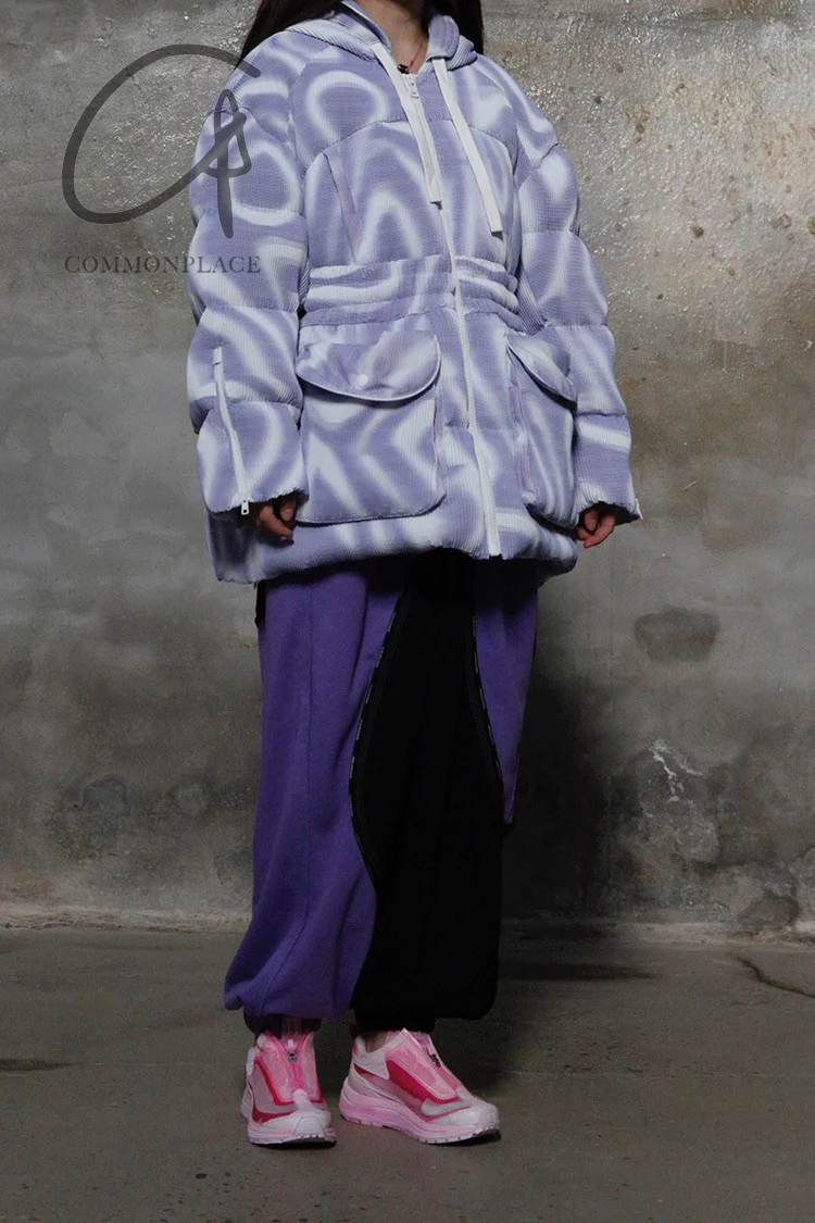 CHENPENG Sea Cucumber Down Jacket CP21AWJ008CPC361 Water Wave Purple - Image 8