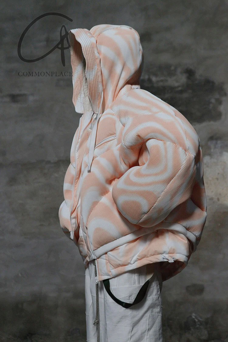 CHENPENG Shell Down Jacket CP21AWJ040ACPC363 Aqua Orange - Image 13