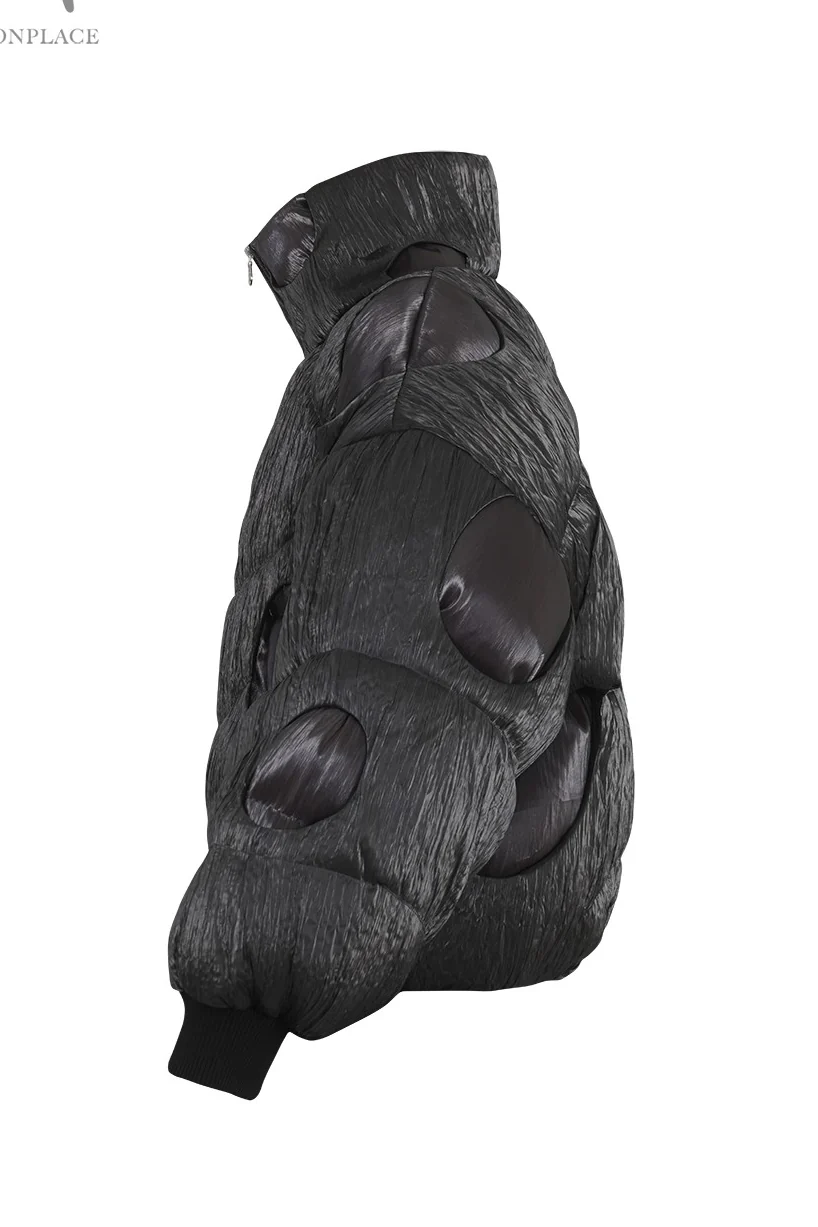 CHENPENG tree hole down jacket CP23AWJ061 pressed silver gray - Image 8