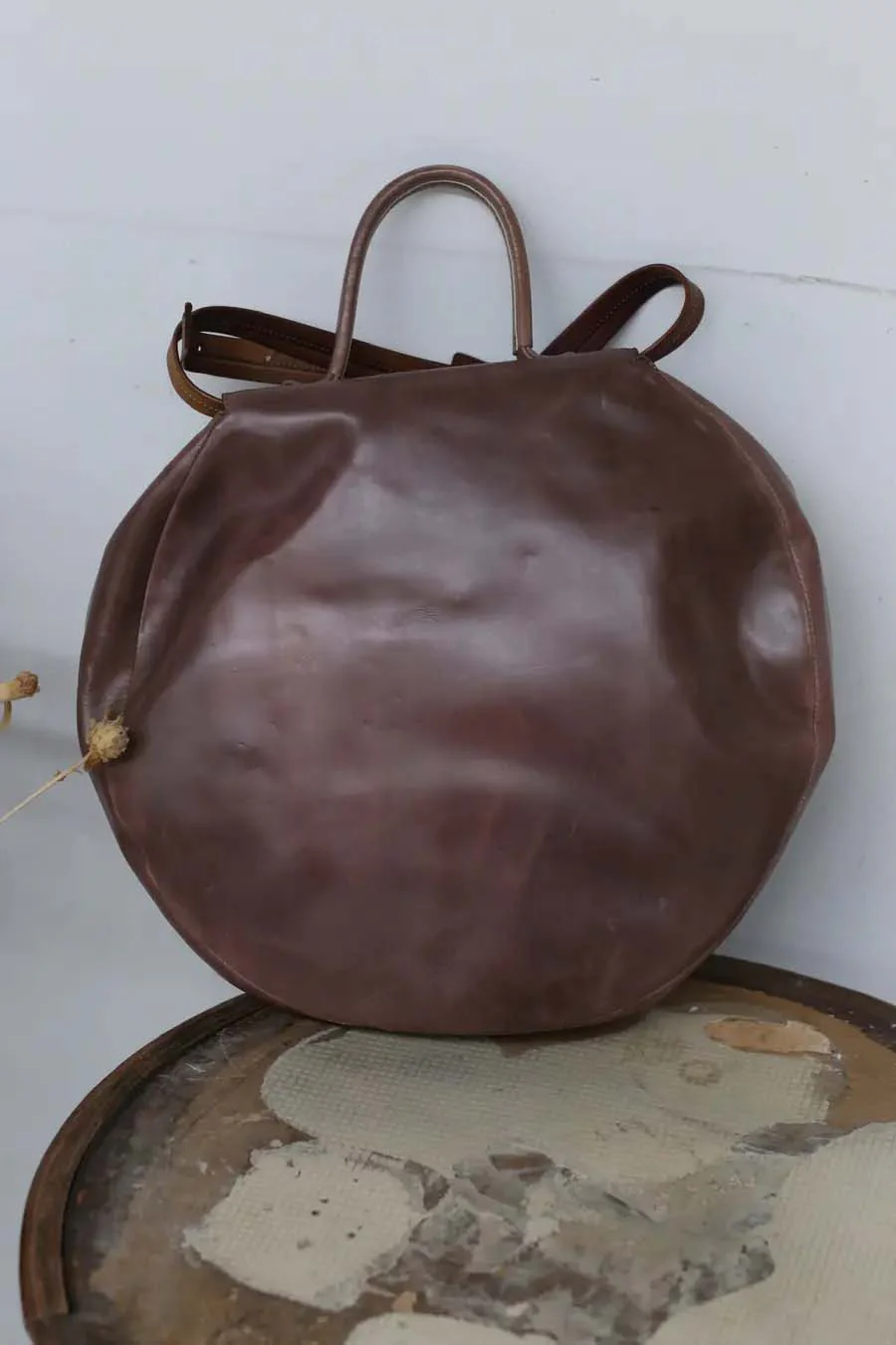Cherevichkiotvichki (calfskin round lock bag-faded purple) 114-2020(119SS17)PC89 - Image 2