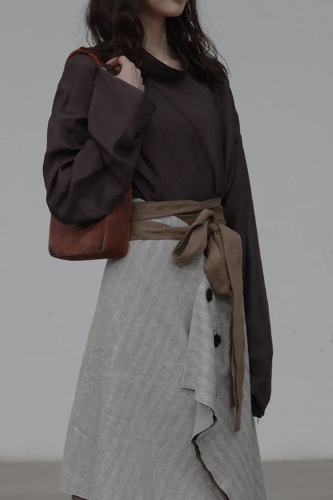 Cherevichkiotvichki contrast stitching strappy skirt 111AW19 - Image 2