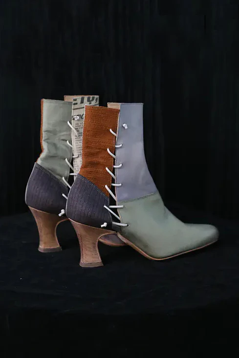 Cherevichkiotvichki x Michael Mori's Archive joint patchwork high-top shoes CHE-MMA16-PIN color matching - Image 2