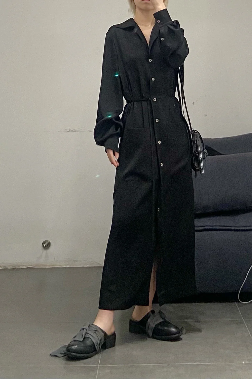 Cherevichkiotvichki 15 series silk lace-up mosinka closed-toe slippers CHE-15SS17-HEI black - Image 25