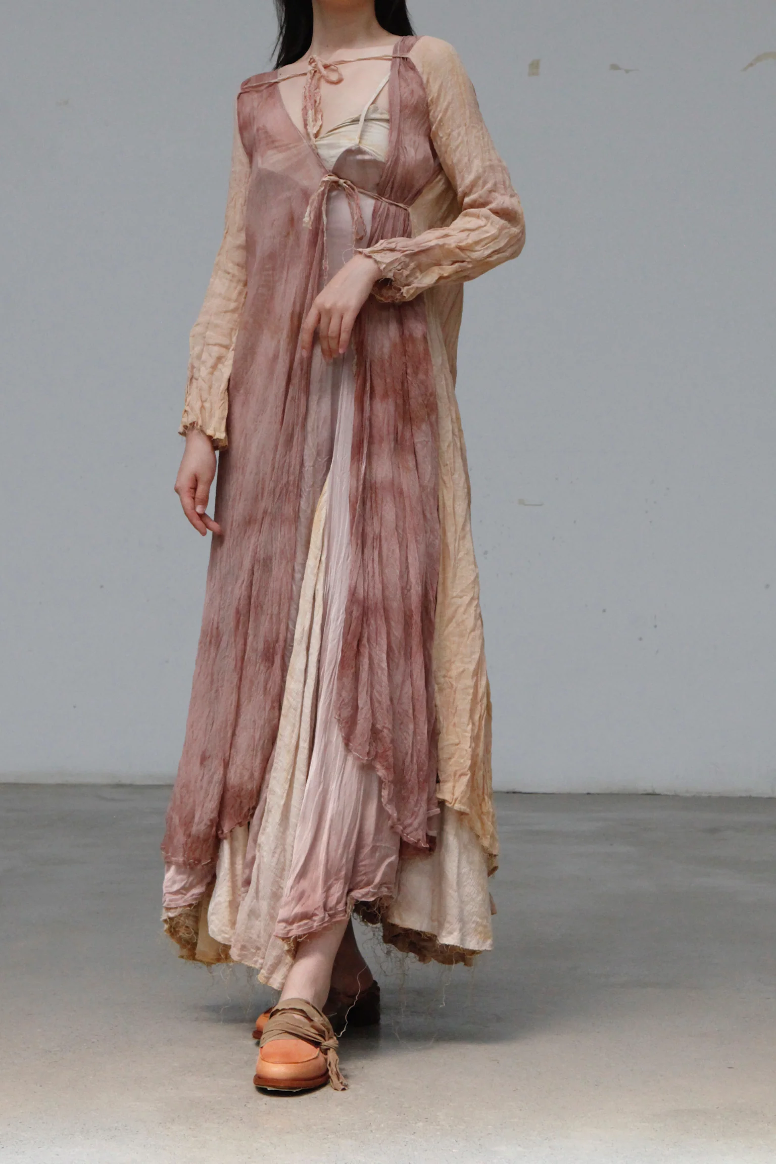 Cherevichkiotvichki 15 series silk strap mosinka closed toe slippers CHE-15SS17-TSHONG faded red - Image 13