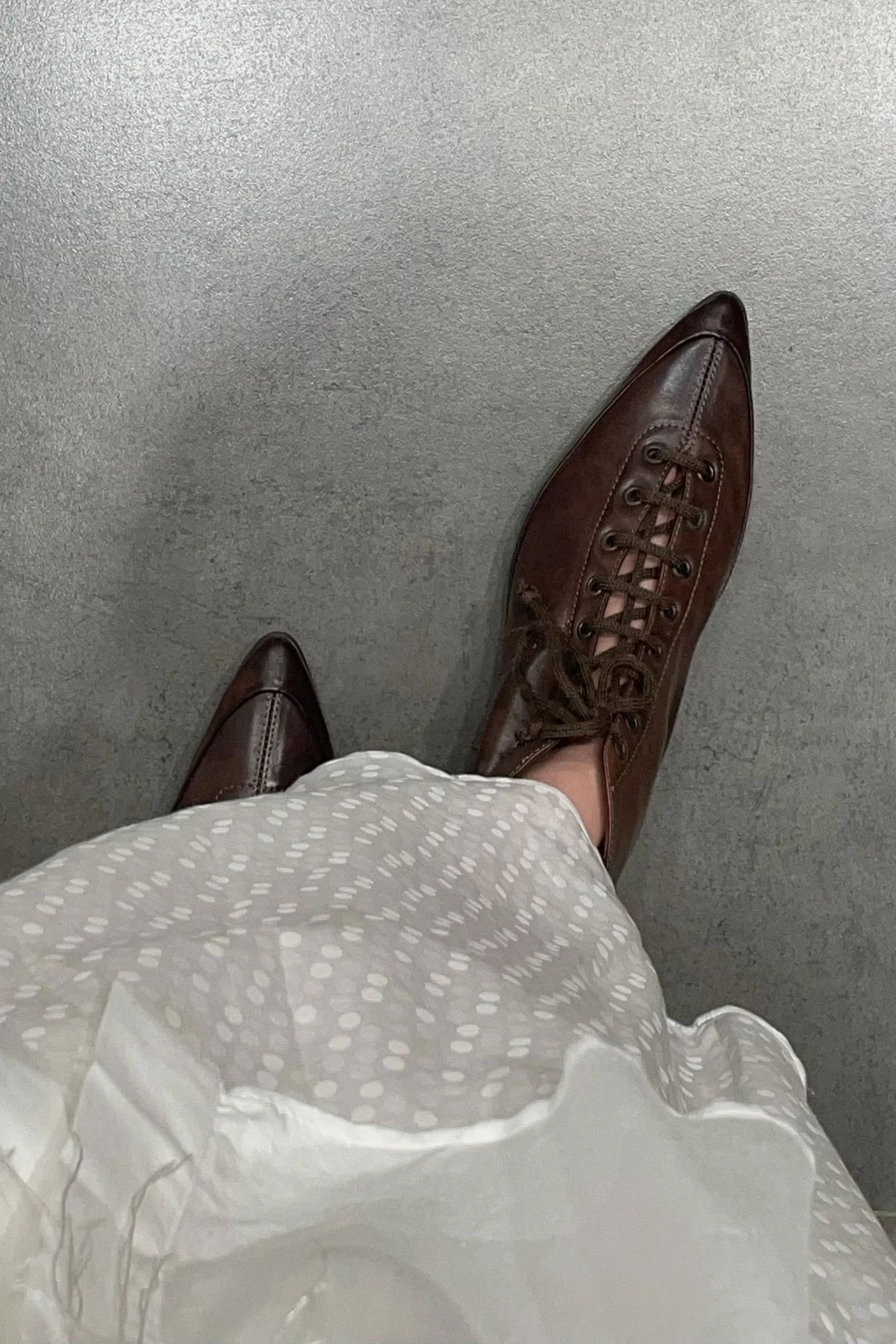 Cherevichkiotvichki pointed toe lace-up leather shoes CHE-LS2-ZONGSE brown - Image 5