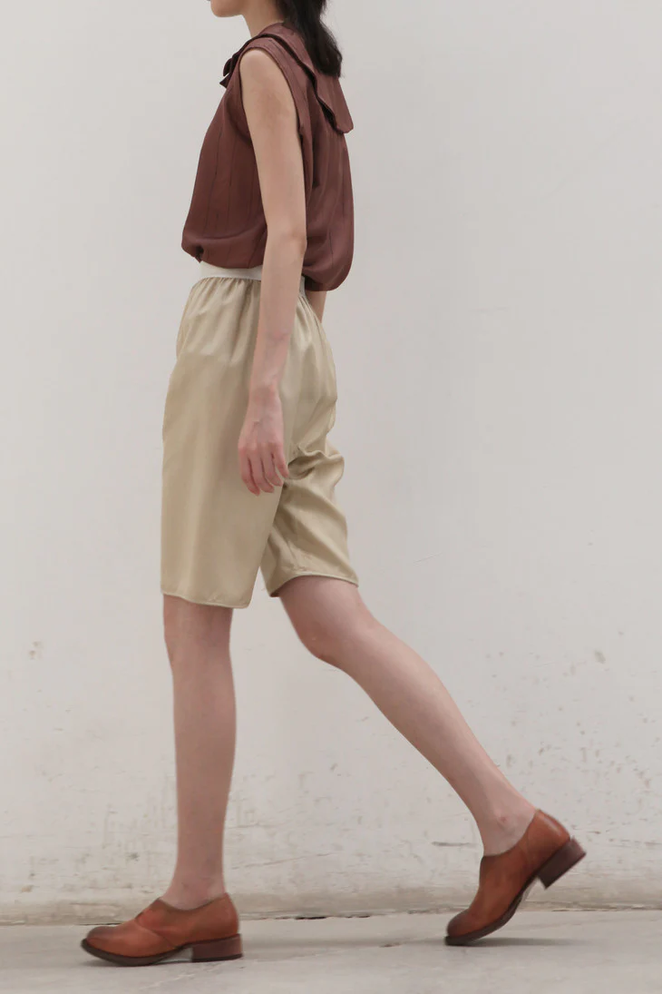Cherevichkiotvichki (Silk Shorts - Cream) CHE-66SS17-NYHUANG Shorts - Image 6