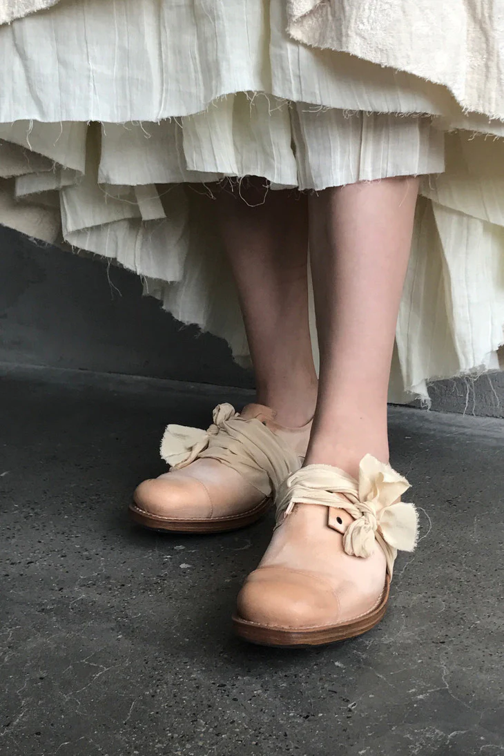 Cherevichkiotvichki (square Derby shoes-natural color) 33SS17(01AW19) SQUARE DERBY NATURAL - Image 3