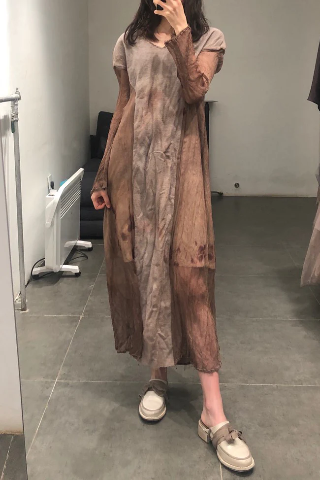 Cherevichkiotvichki 15 series silk-tied mosinka slippers CHE-15SS17-BAIZI dirty white dirty purple shoelaces hollowed-out at the root - Image 17