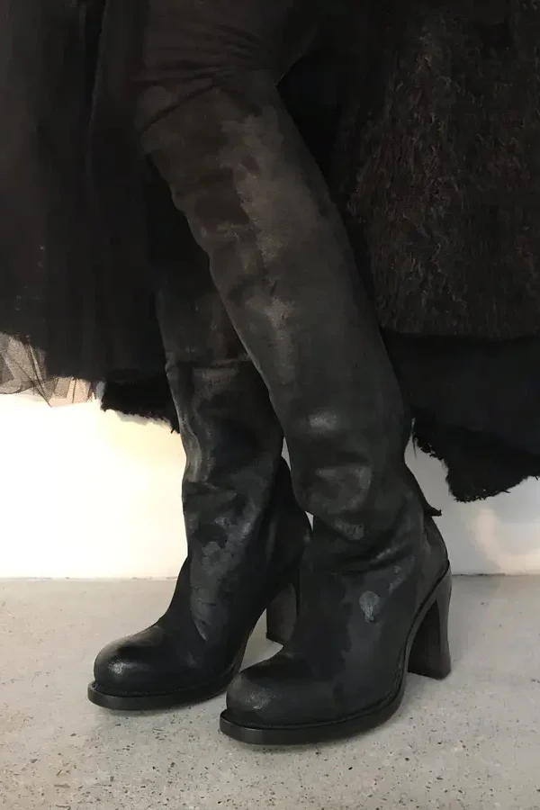 Cherevichkiotvichki suede stretch high boots 11AW17 - Image 3