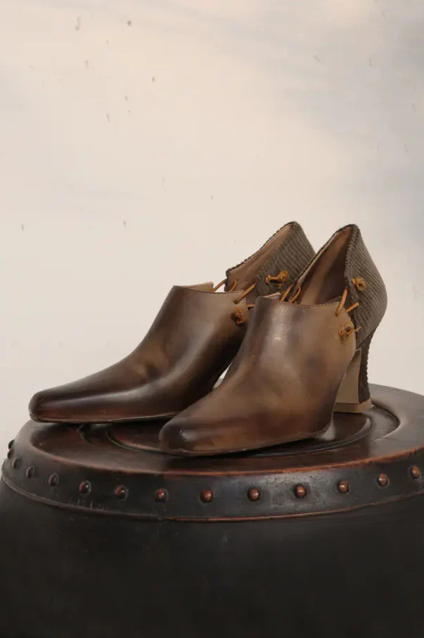 Cherevichkiotvichki X Michael Mori's Archive waxed calfskin high heels MMA11