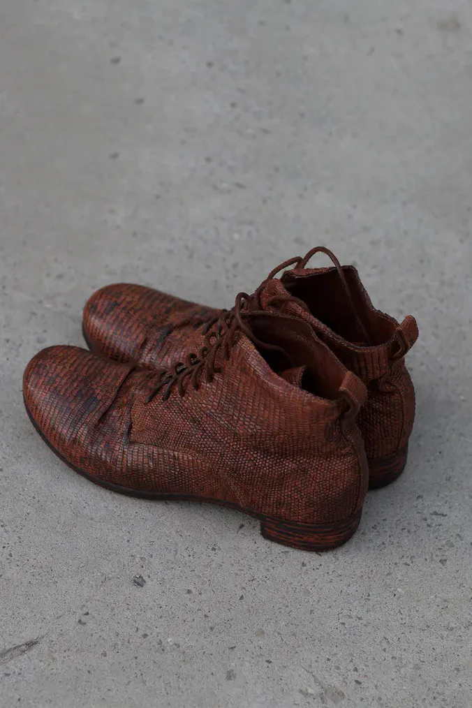 Christian Peau (lizard leather shoes) CP 10 DERBY MID CUT MUD NATUMEG MEN - Image 4