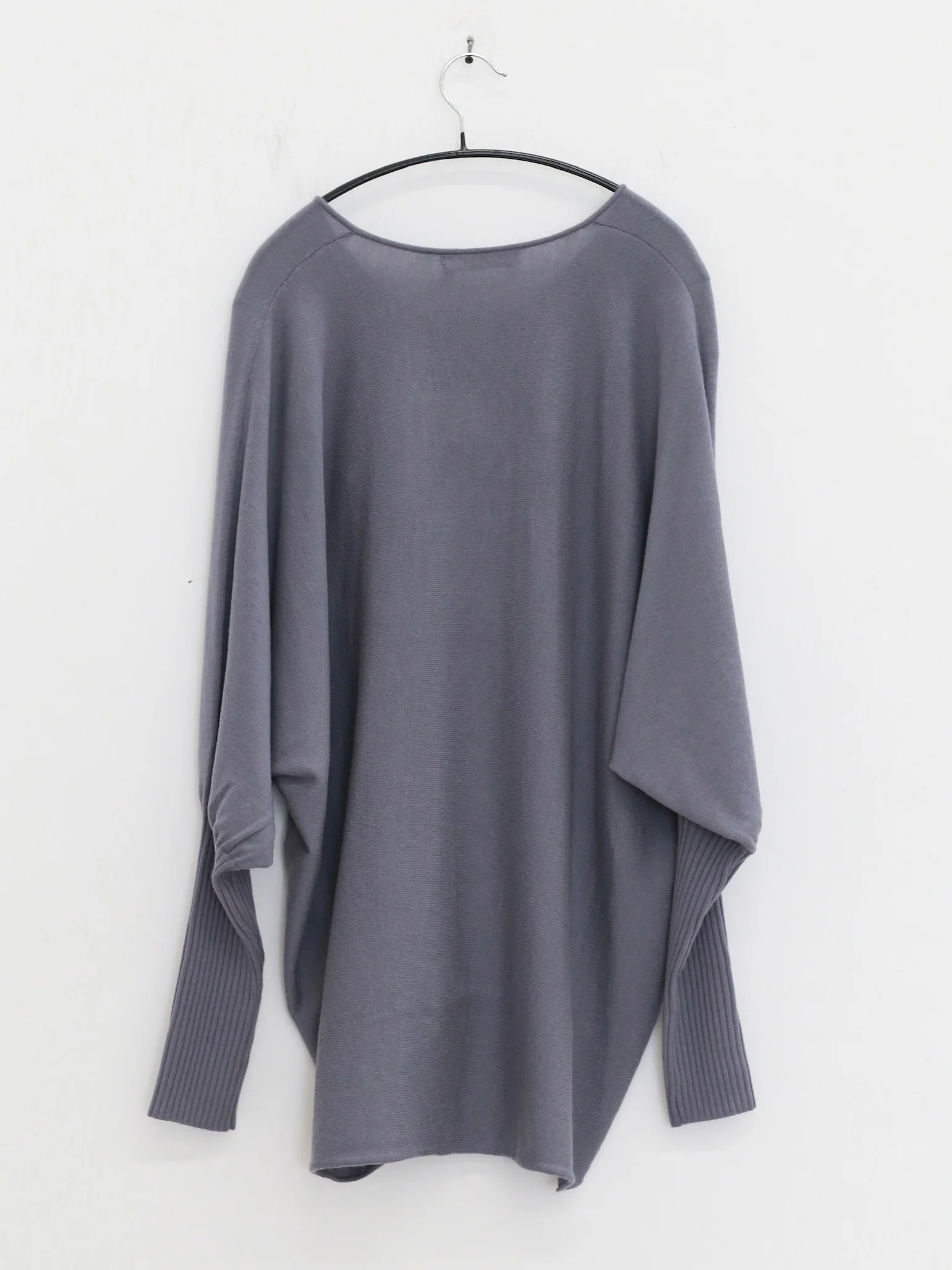 o cloche code 25 Fall/Winter Double-breasted Loose-fitting Sweatshirt, 100% Merino Wool Knit, OCC-OH01T893-FGL, French Blue. - Image 9