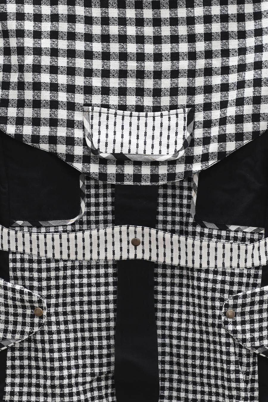 communs black and white plaid jacket SS22-V110 - Image 4
